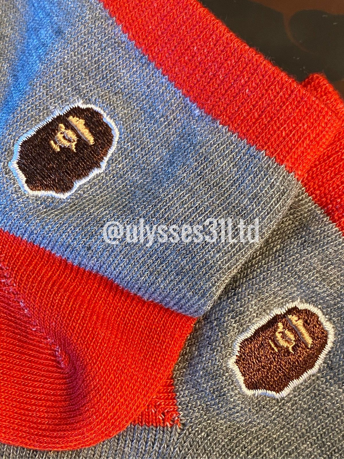 Bape Bape Ape Head Patch Socks New Size ONE SIZE - 6 Thumbnail