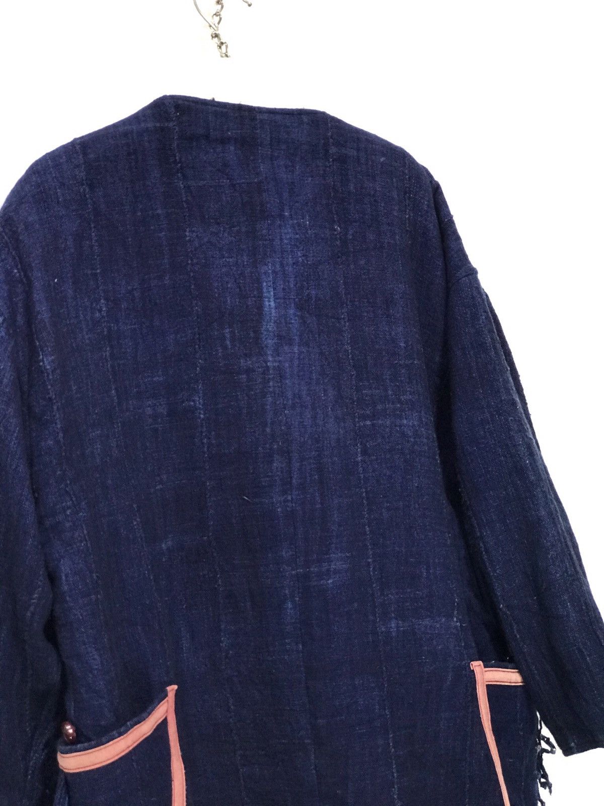 Indigo Indigo Blue Hagi Asymmetric Jacket Woven Cotton 36🟩 Size US M / EU 48-50 / 2 - 8 Thumbnail