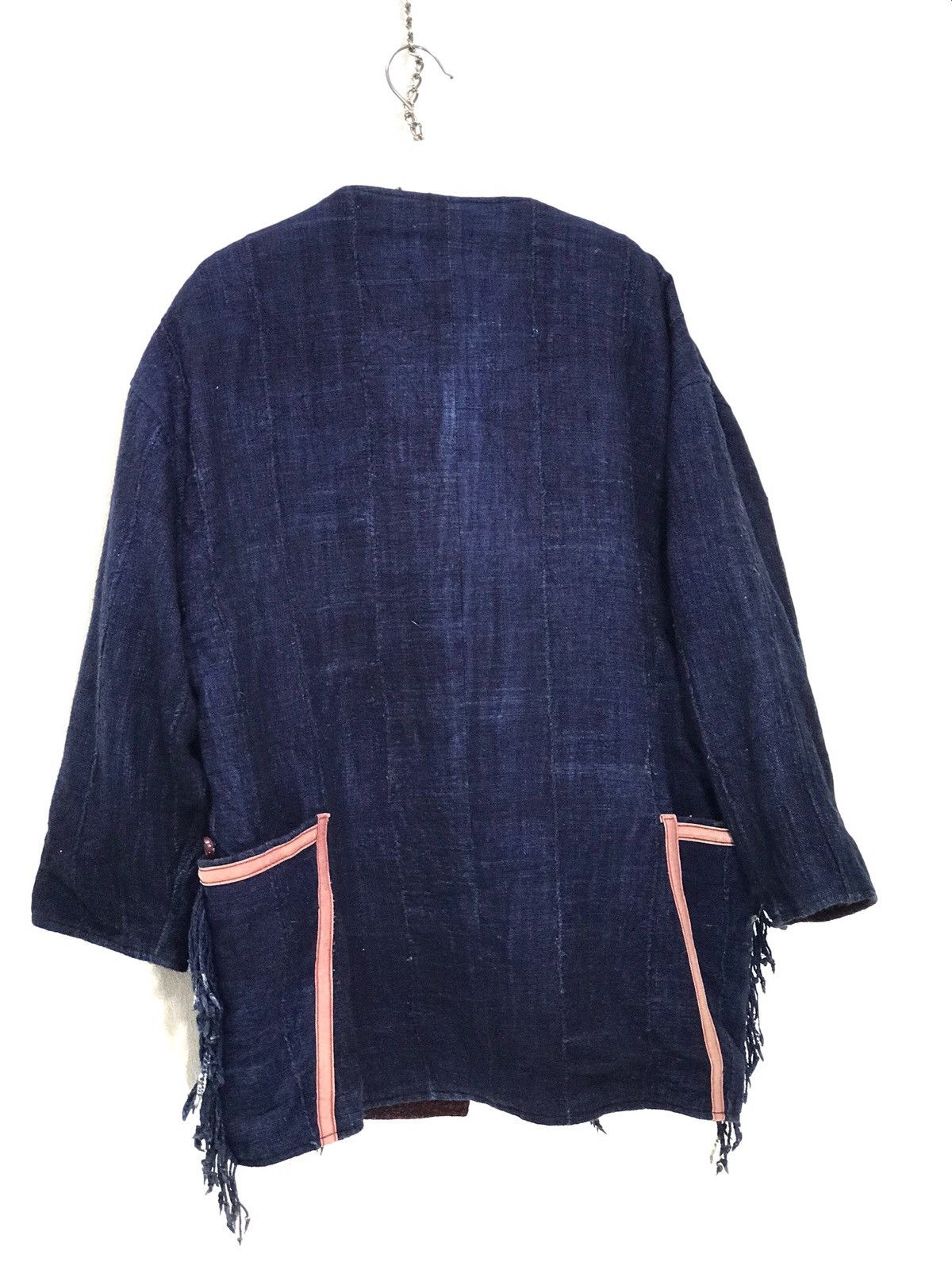 Indigo Indigo Blue Hagi Asymmetric Jacket Woven Cotton 36🟩 Size US M / EU 48-50 / 2 - 7 Thumbnail