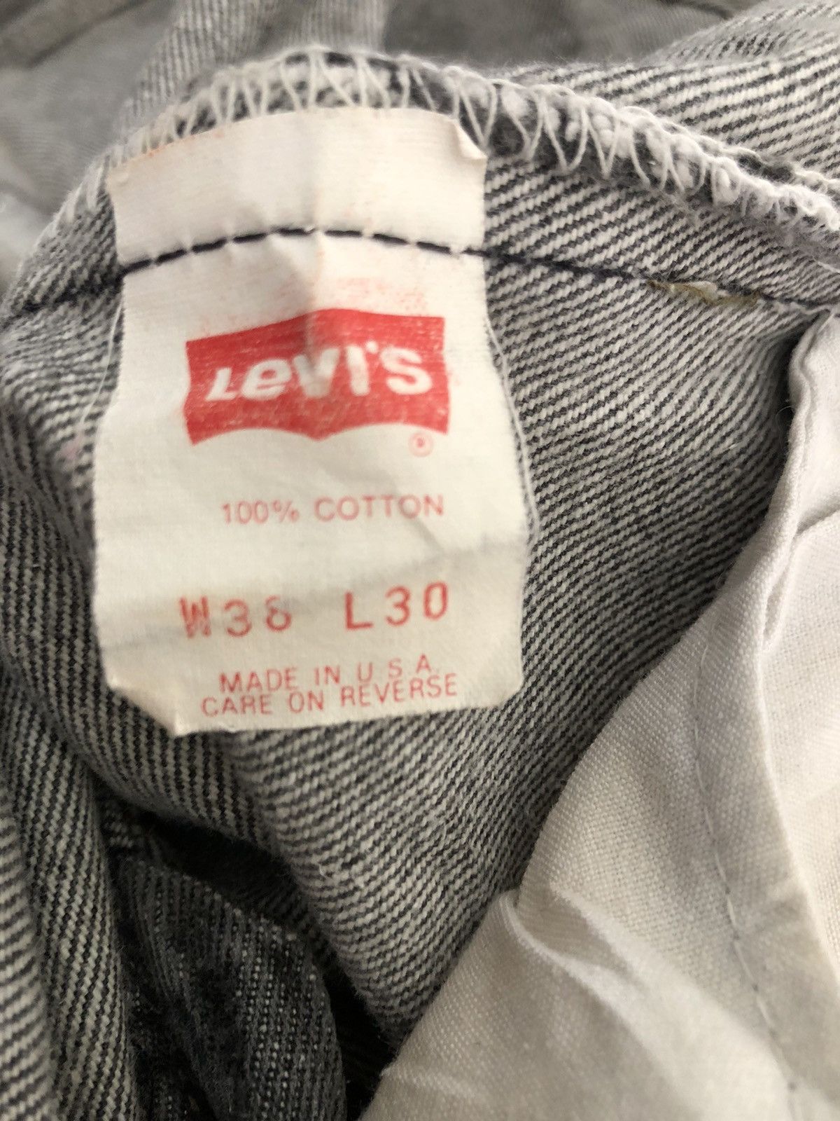 Levi's 80s 90s Levi’s 501 Usa Reconstruct Denim Release Hem Jeans Size US 37 - 15 Thumbnail