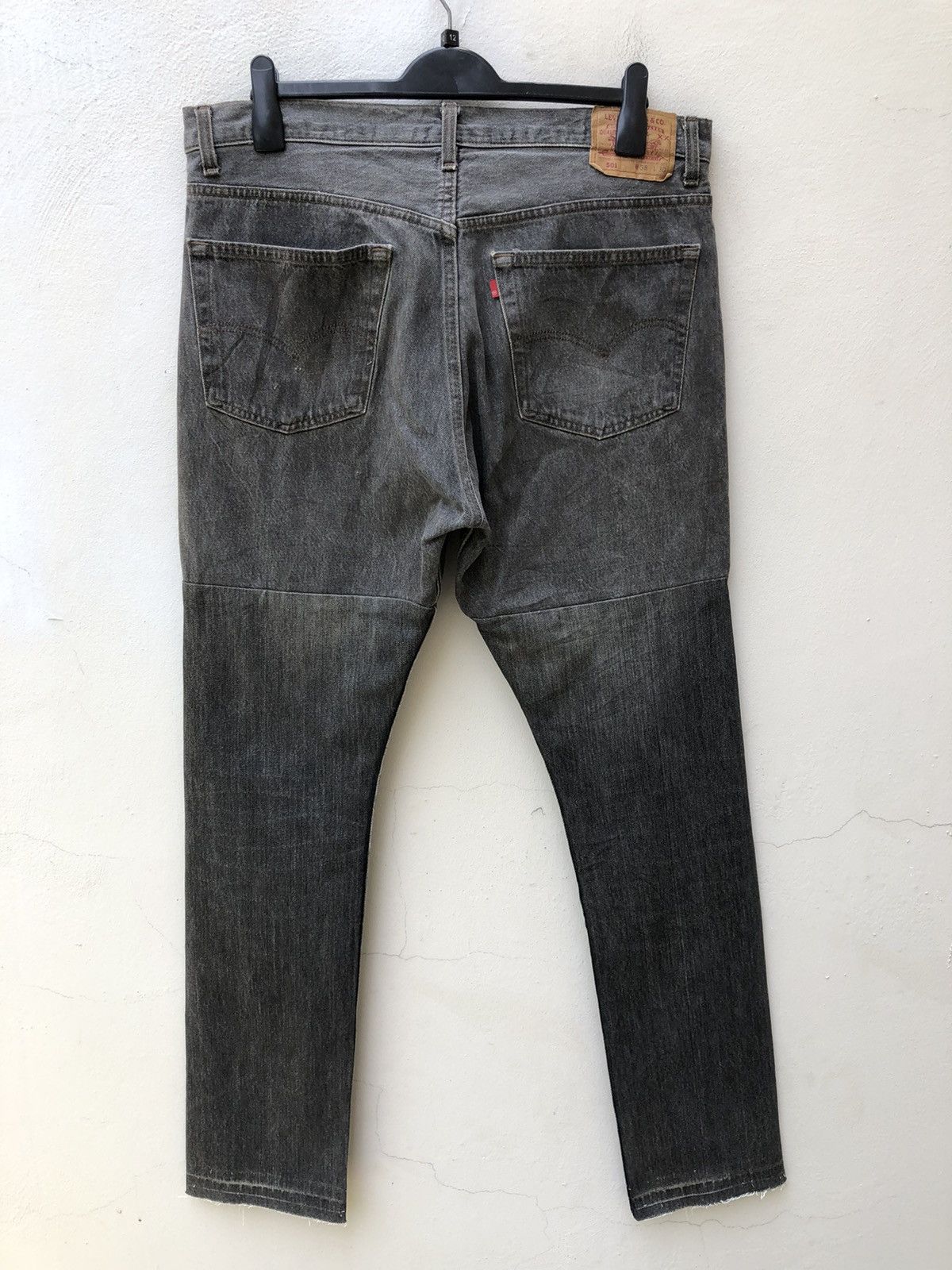 Levi's 80s 90s Levi’s 501 Usa Reconstruct Denim Release Hem Jeans Size US 37 - 8 Thumbnail