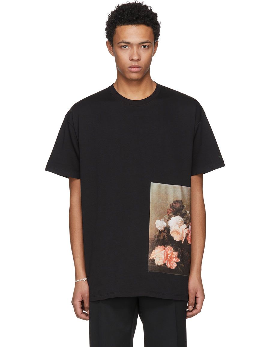 トップス RAF SIMONS 18SS Joy Division Flowers Tee Raf Simons Raf Simons SS18 Joy Division New Order T Shirt