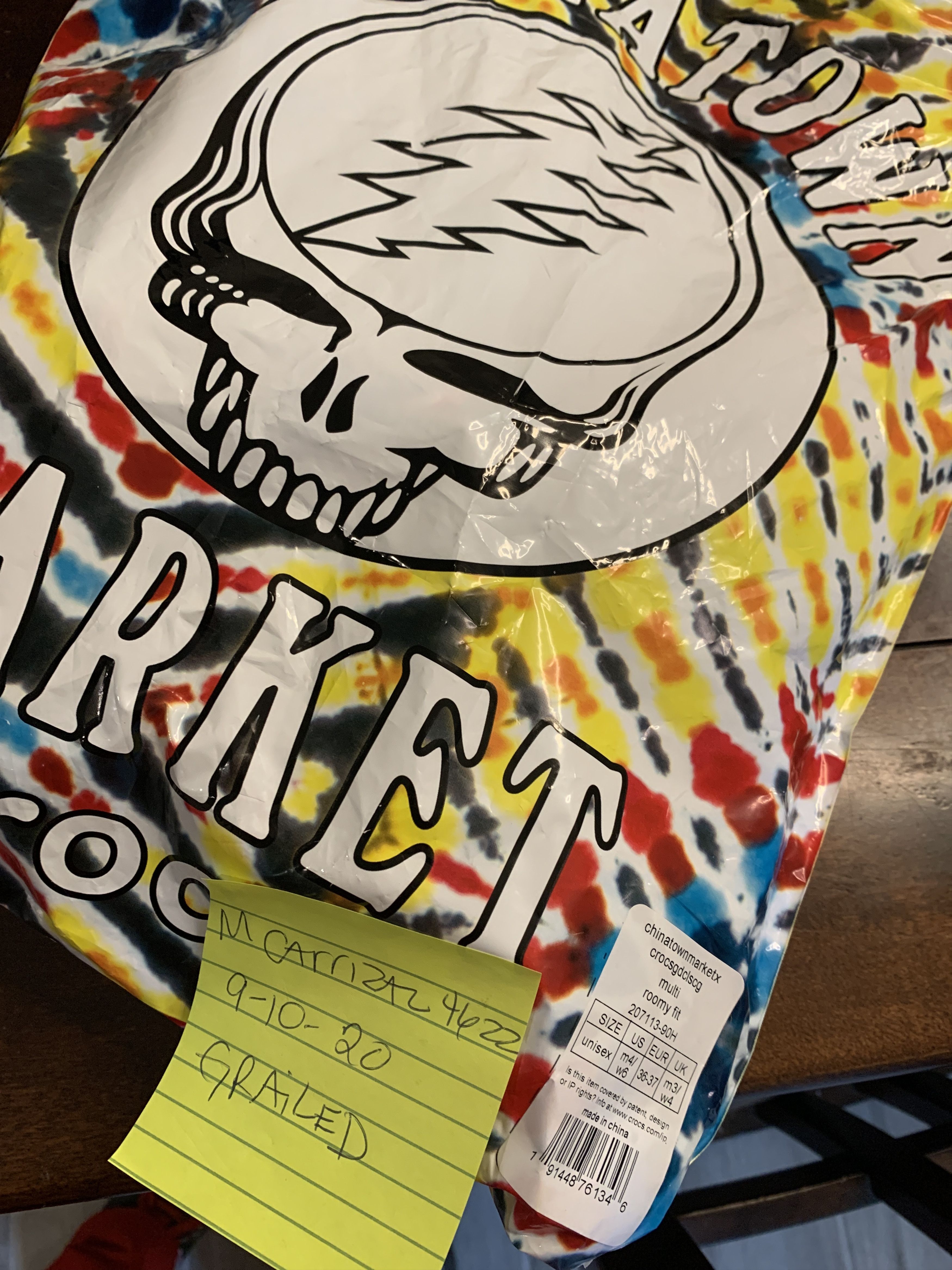 mens crocs shoes chinatown market x crocs grateful dead