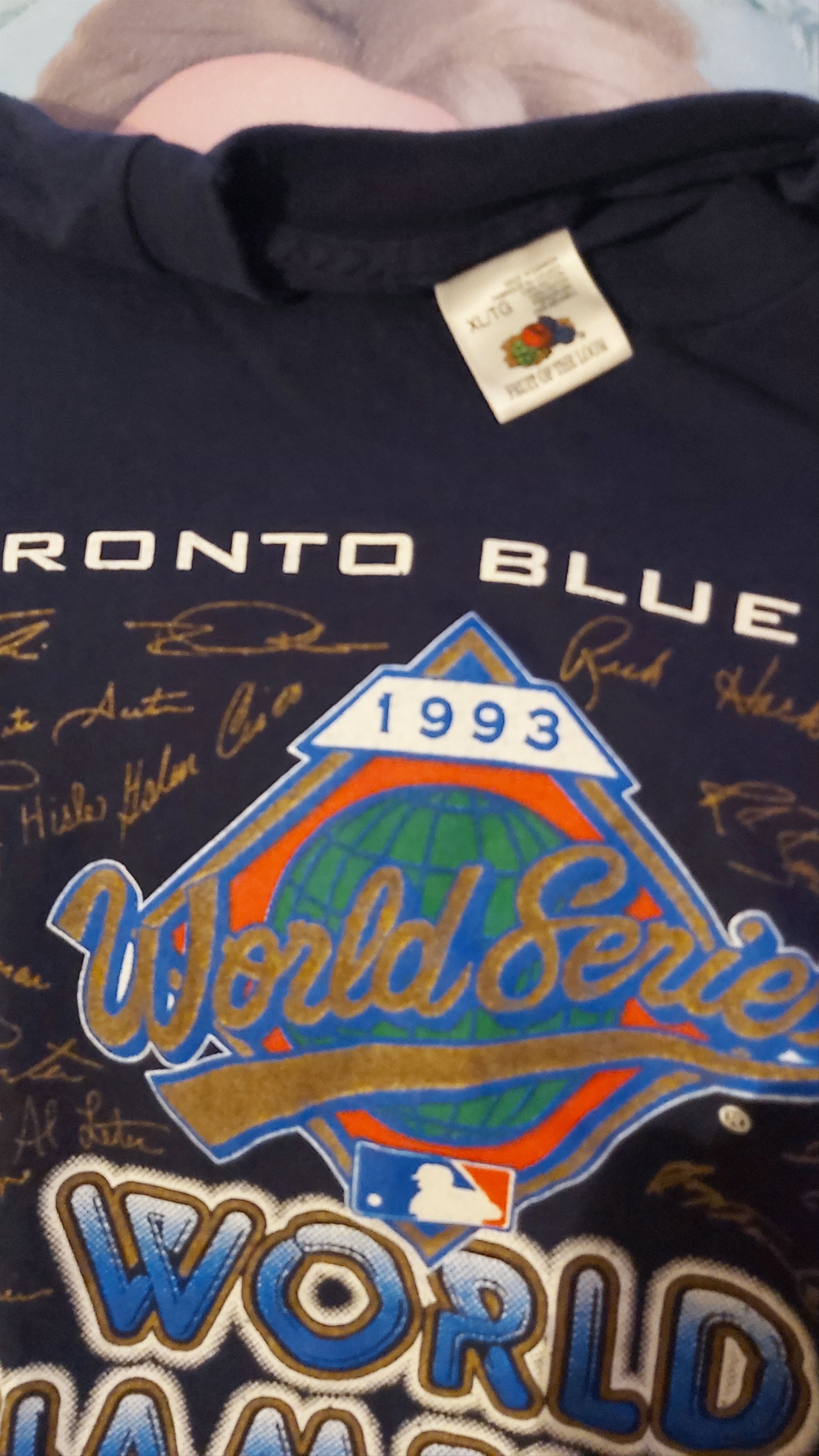Vintage 1993 Toronto Blue Jays World Champs signature shirt. Size US XL / EU 56 / 4 - 3 Preview