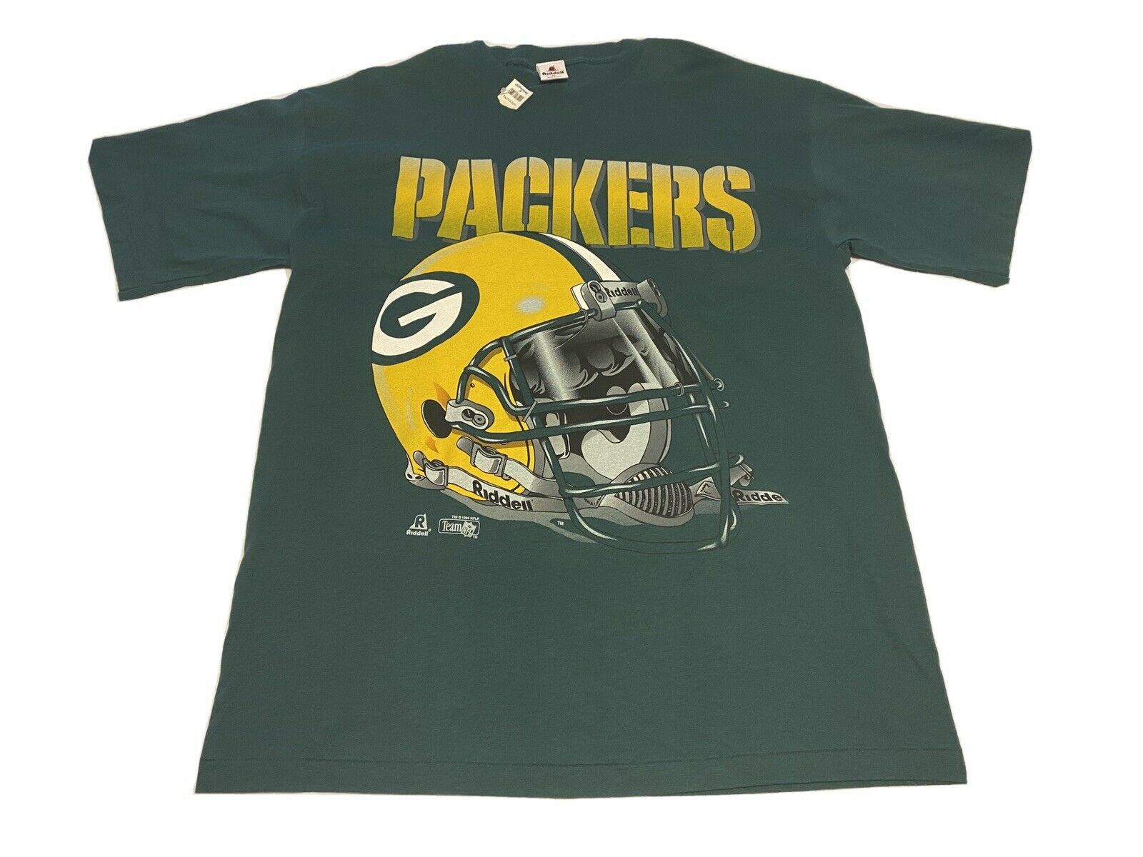 Buy the NWT Mens Green NFL Green Bay Packers Football Pullover T-Shirt Size  Large