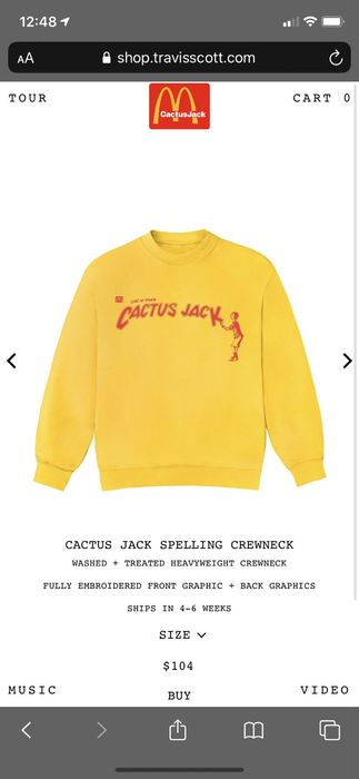 Cactus jack spelling discount crewneck