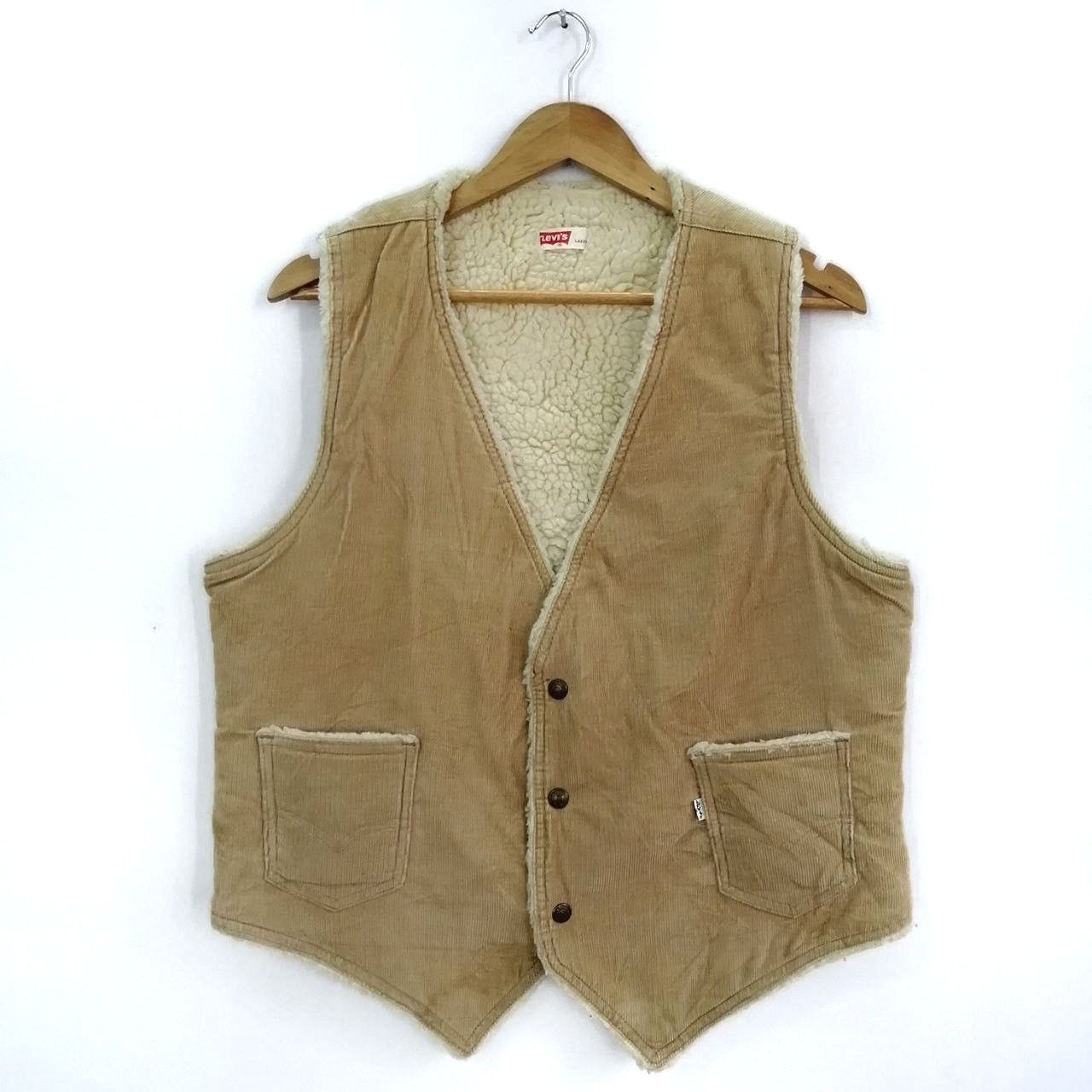 🔥Vintage Levi's Sherpa Vest Denim Jacket Brown Colour