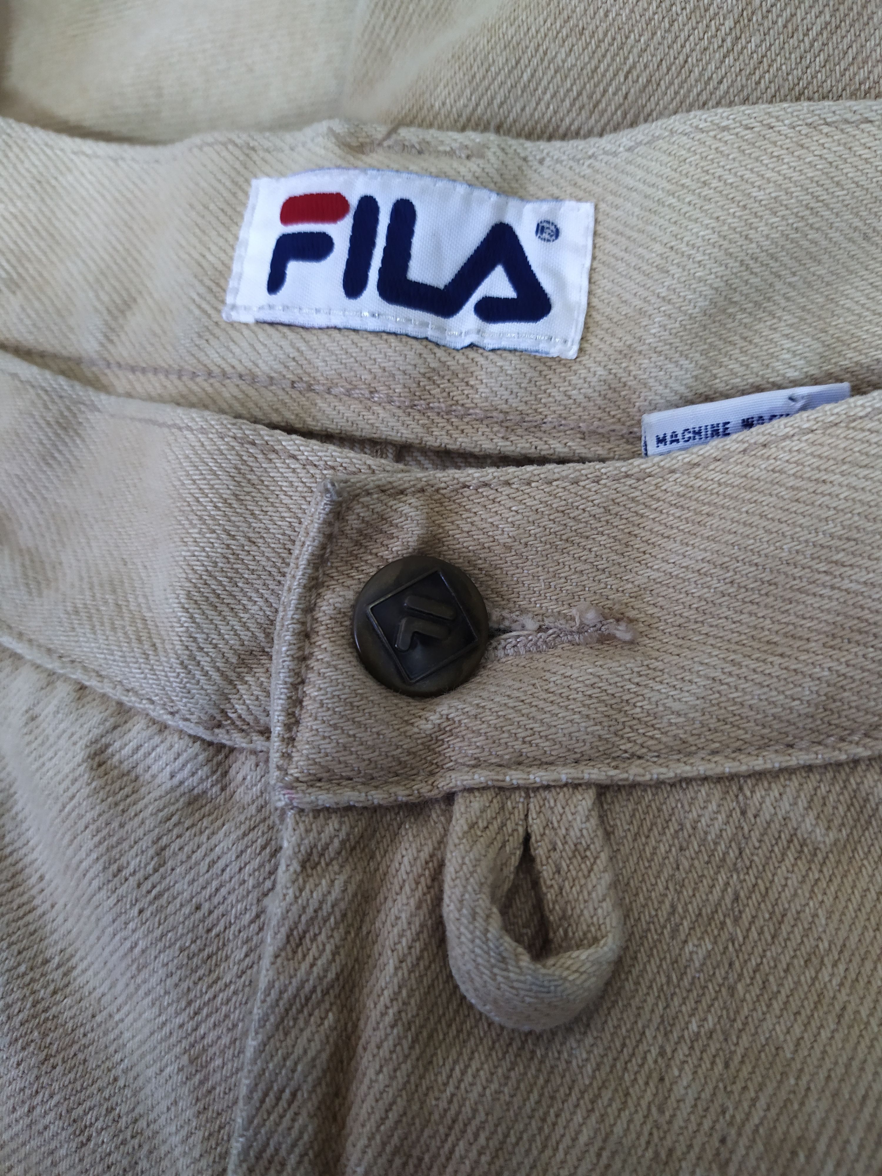 Fila × Vintage 90s FILA BAGGY TAPERED DENIM BIG LOGO (B488) Size US 32 / EU 48 - 6 Thumbnail