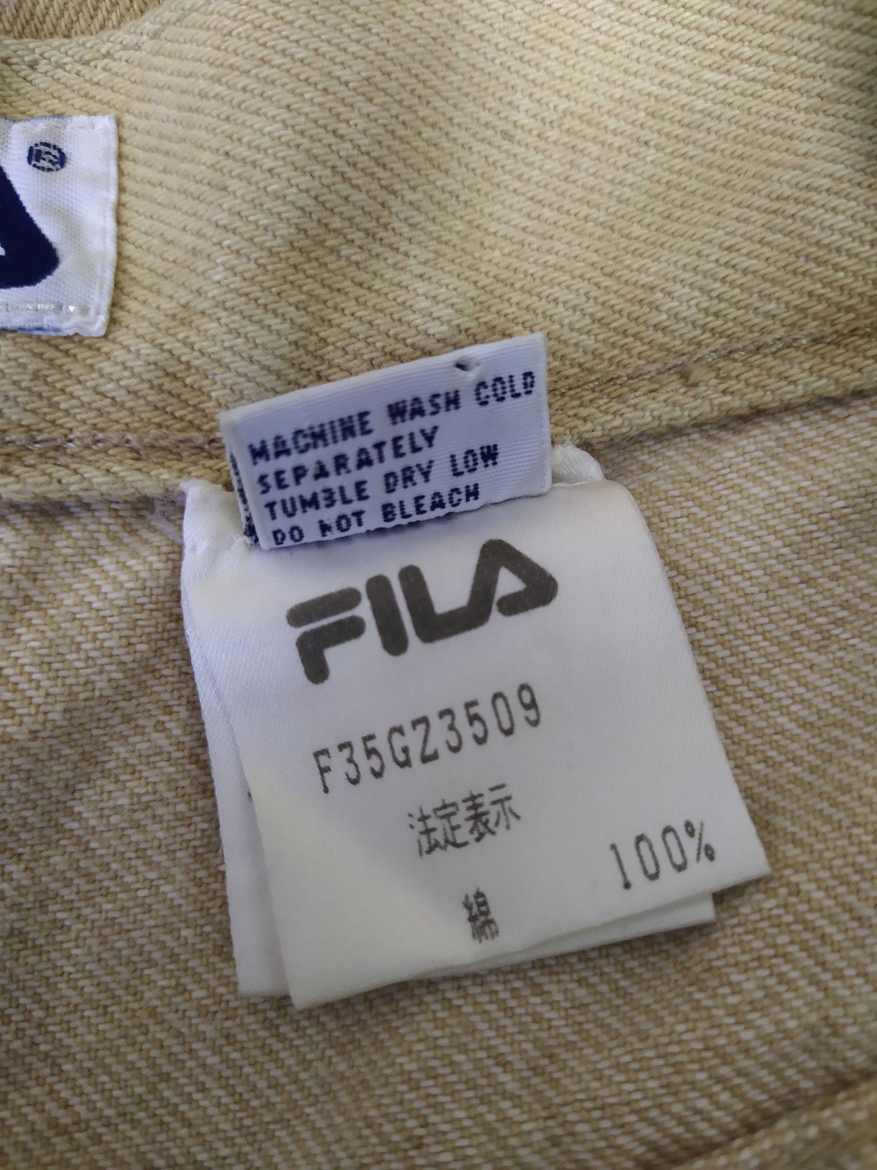 Fila × Vintage 90s FILA BAGGY TAPERED DENIM BIG LOGO (B488) Size US 32 / EU 48 - 10 Thumbnail