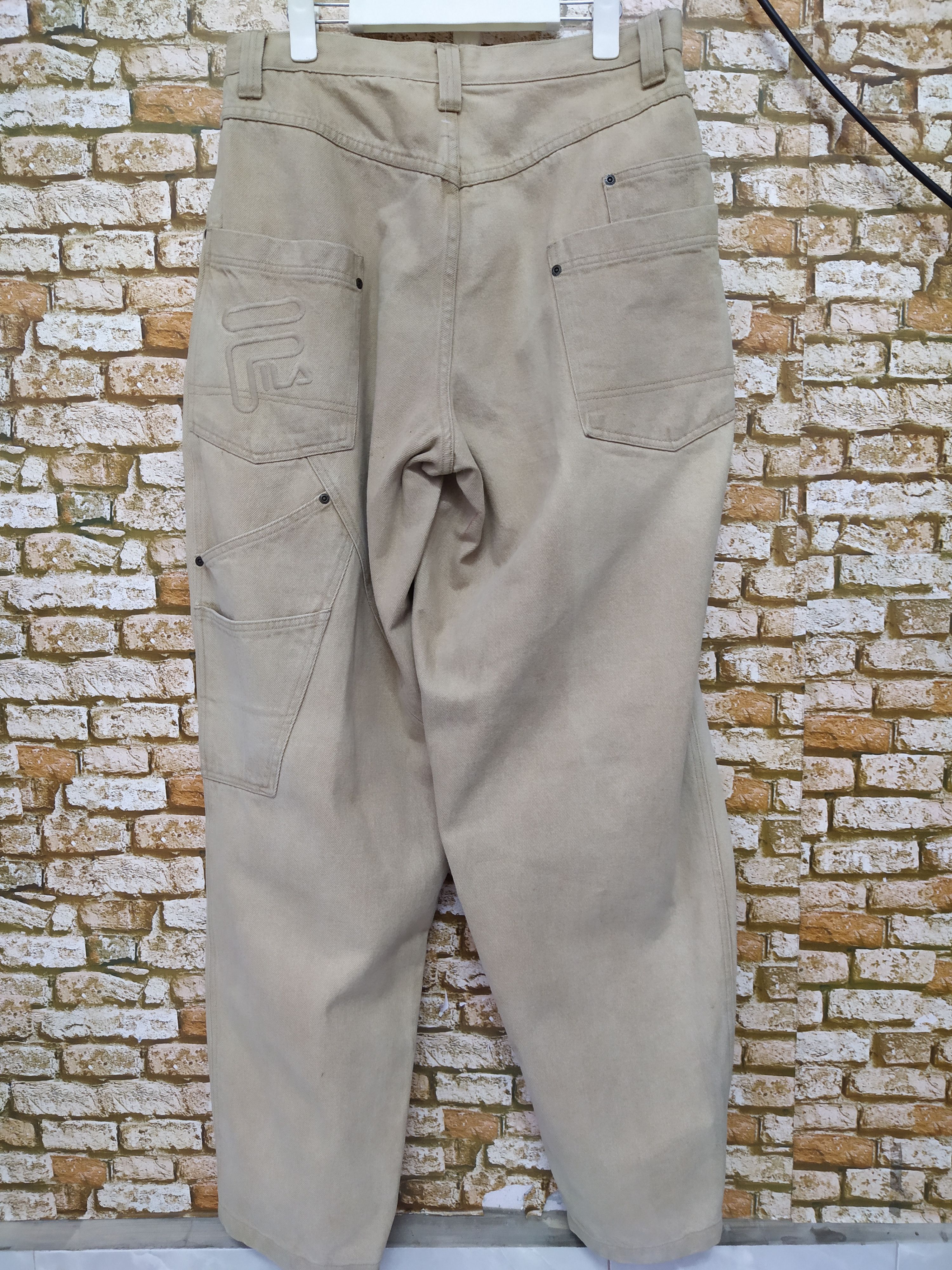 Fila × Vintage 90s FILA BAGGY TAPERED DENIM BIG LOGO (B488) Size US 32 / EU 48 - 1 Thumbnail