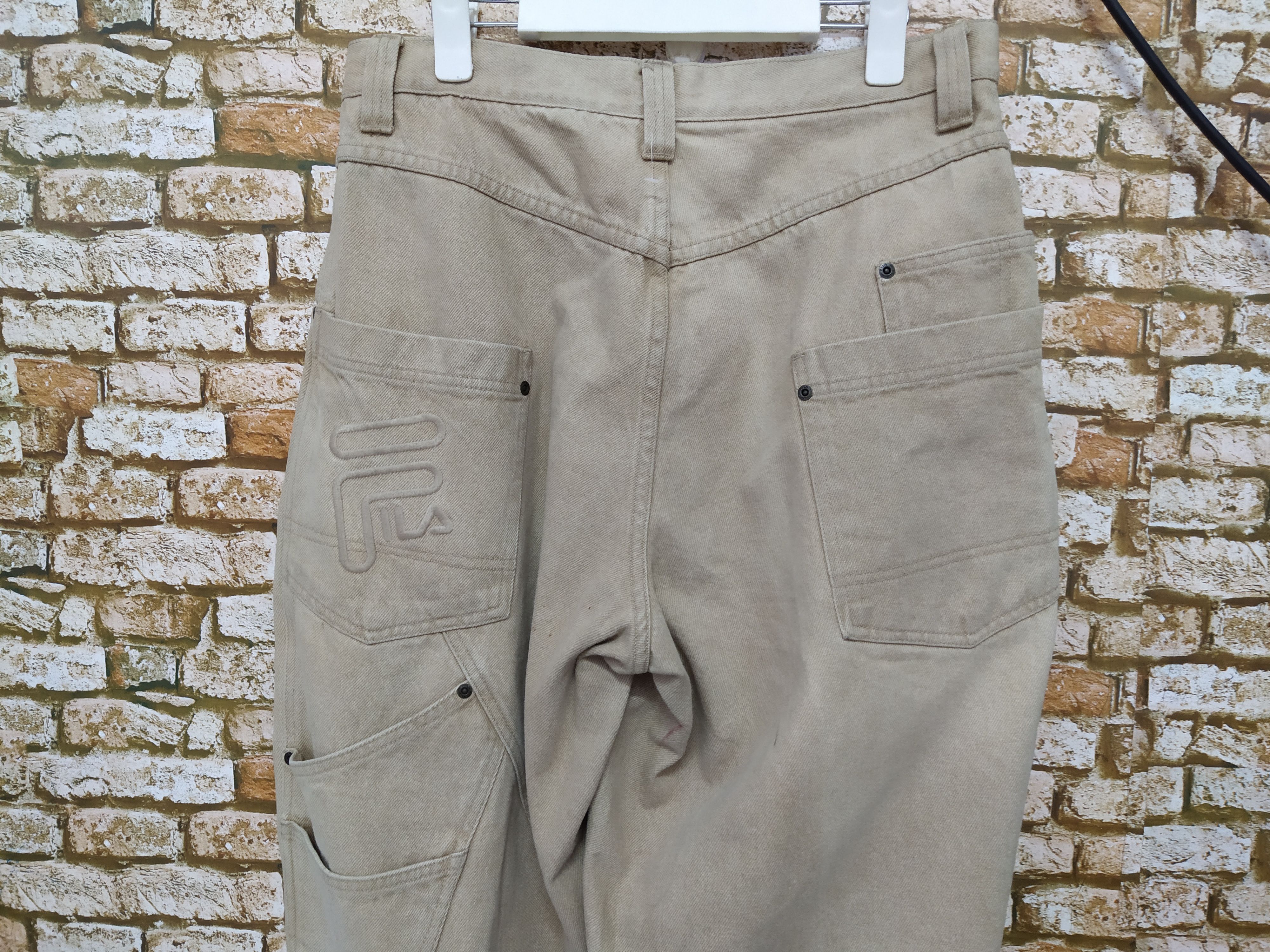 Fila × Vintage 90s FILA BAGGY TAPERED DENIM BIG LOGO (B488) Size US 32 / EU 48 - 4 Thumbnail