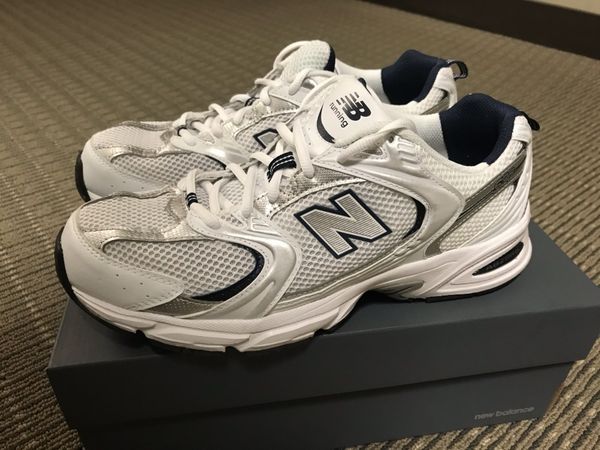 New Balance 530 Retro White Silver Navy Running Shoes MR530SG Men's