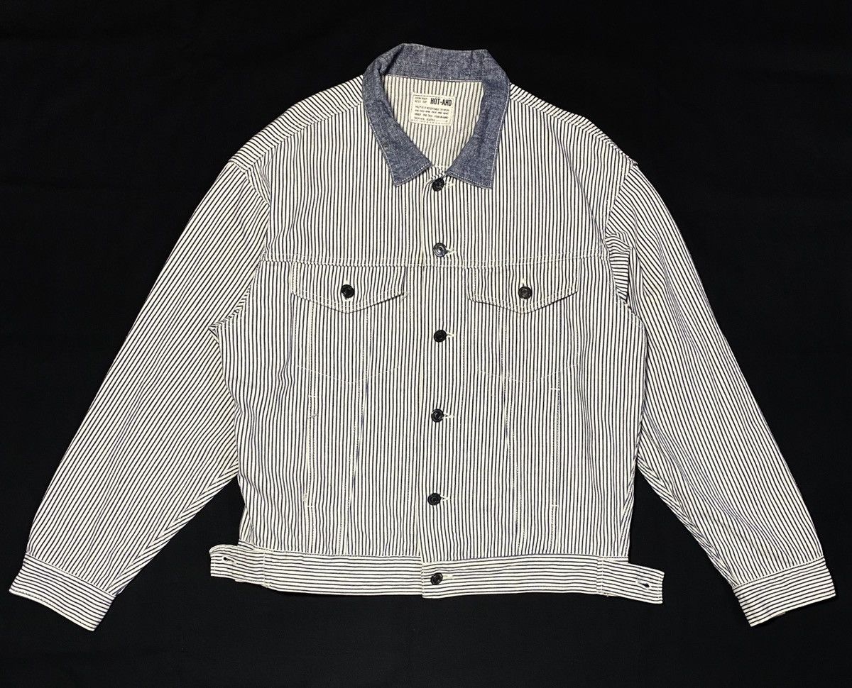Japanese Brand × Vintage Vintage MASTERPIECE Hot-Ahd Hickory denim jacket Size US M / EU 48-50 / 2 - 3 Thumbnail