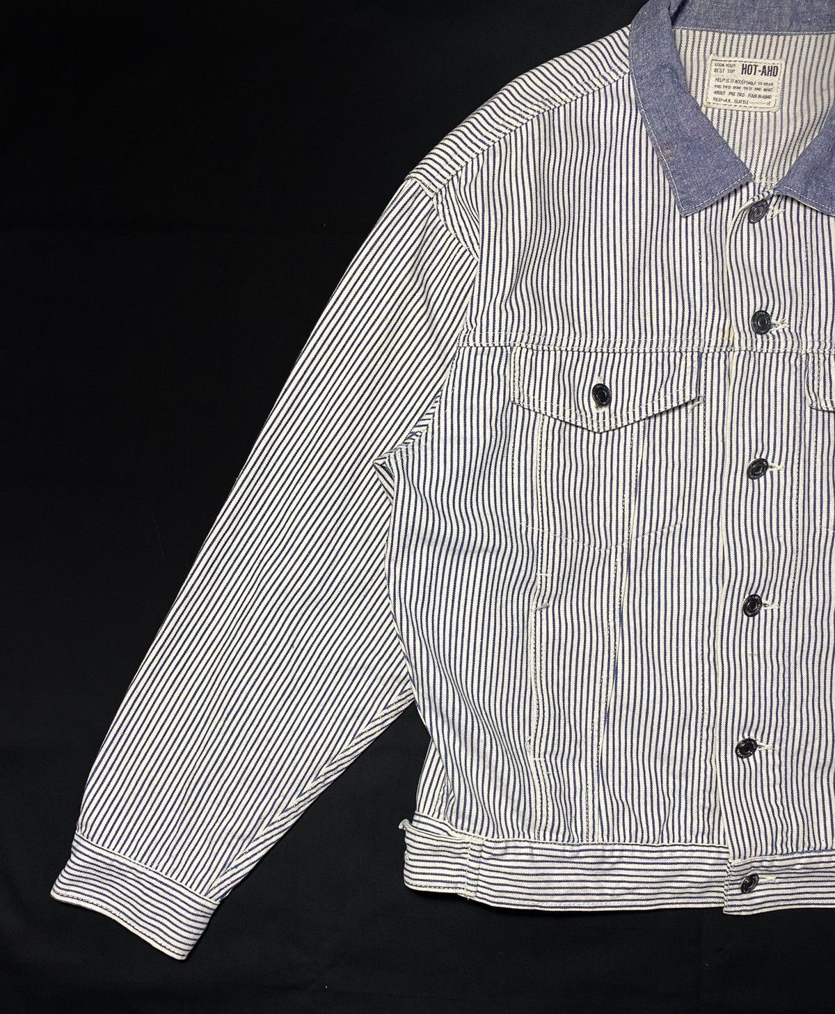 Japanese Brand × Vintage Vintage MASTERPIECE Hot-Ahd Hickory denim jacket Size US M / EU 48-50 / 2 - 5 Thumbnail