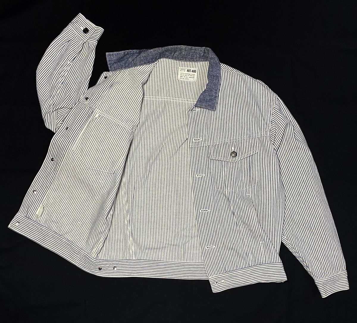 Japanese Brand × Vintage Vintage MASTERPIECE Hot-Ahd Hickory denim jacket Size US M / EU 48-50 / 2 - 2 Thumbnail