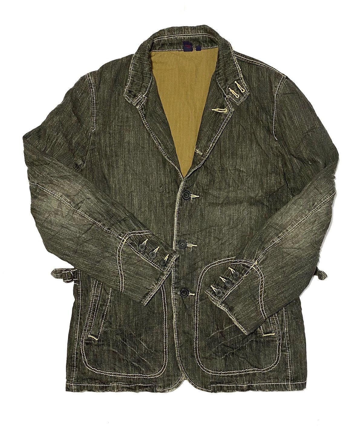 Japanese Brand Road Runner Distressed Denim Jacket Size US L / EU 52-54 / 3 - 2 Thumbnail