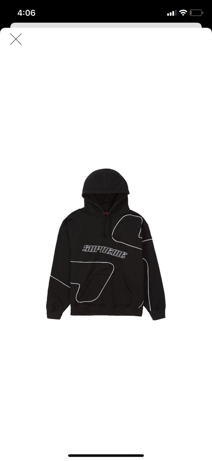 Supreme Big S Hooded Sweatshirt (black) XL Sweatshirts Hoodies