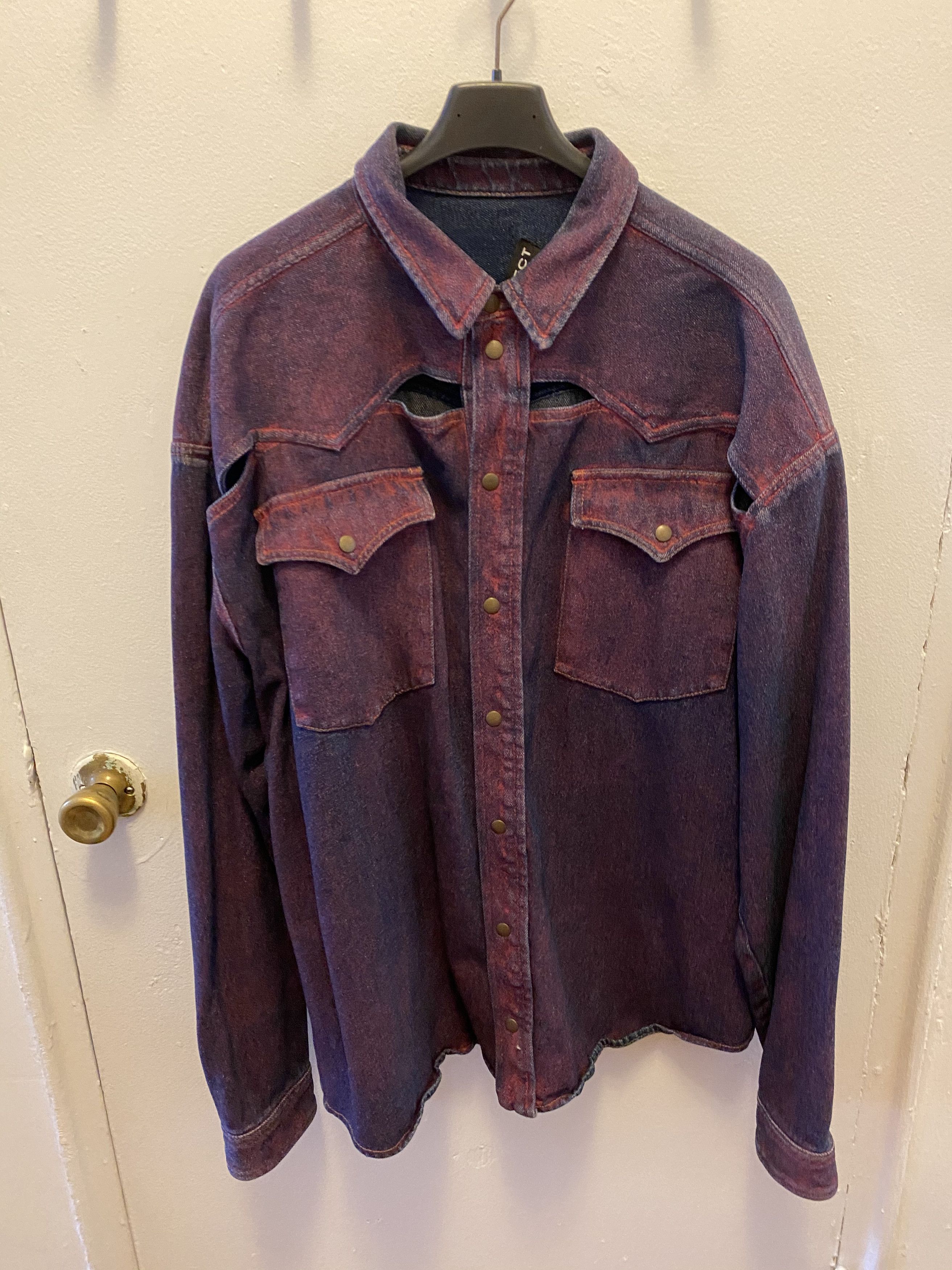 Y/Project Y/Project Purple Denim Shirt Jacket Size US M / EU 48-50 / 2 - 1 Thumbnail