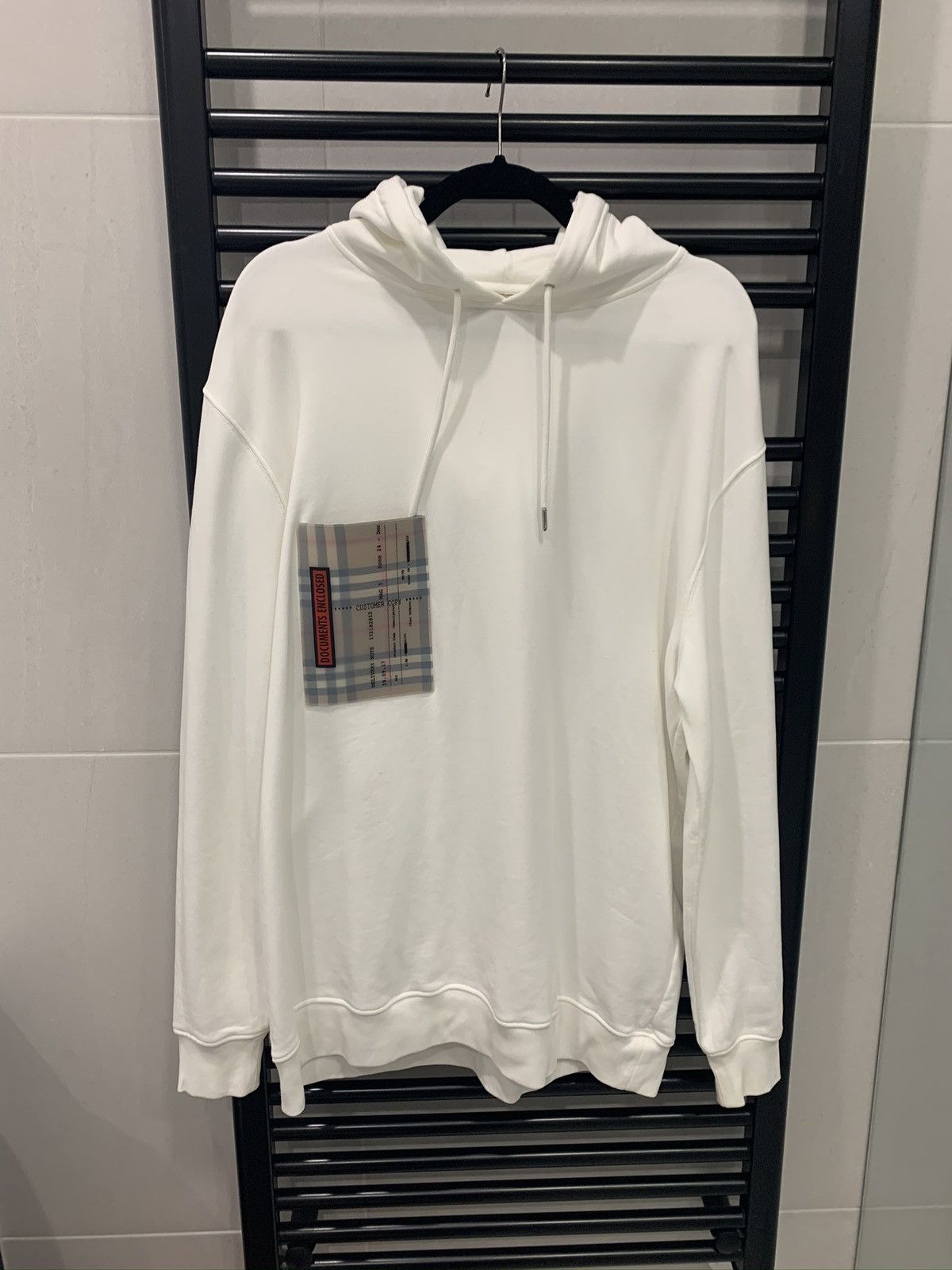 Burberry Burberry Ticket Print Pocket Jersey Hoodie Grailed