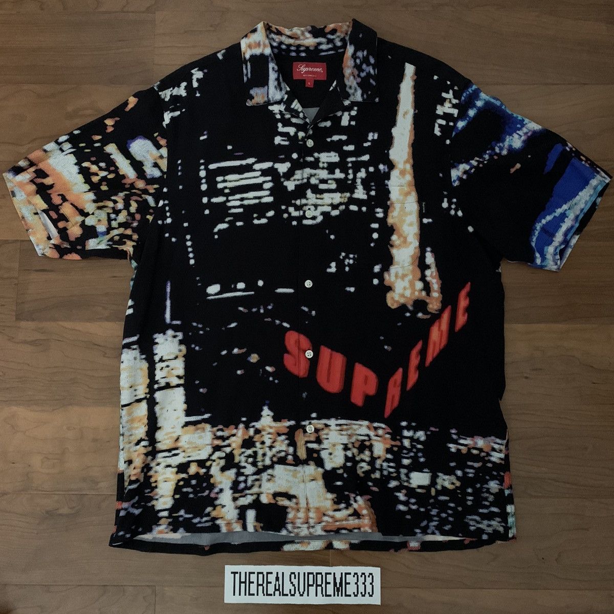 Supreme City Lights Rayon S/S Shirt | Grailed