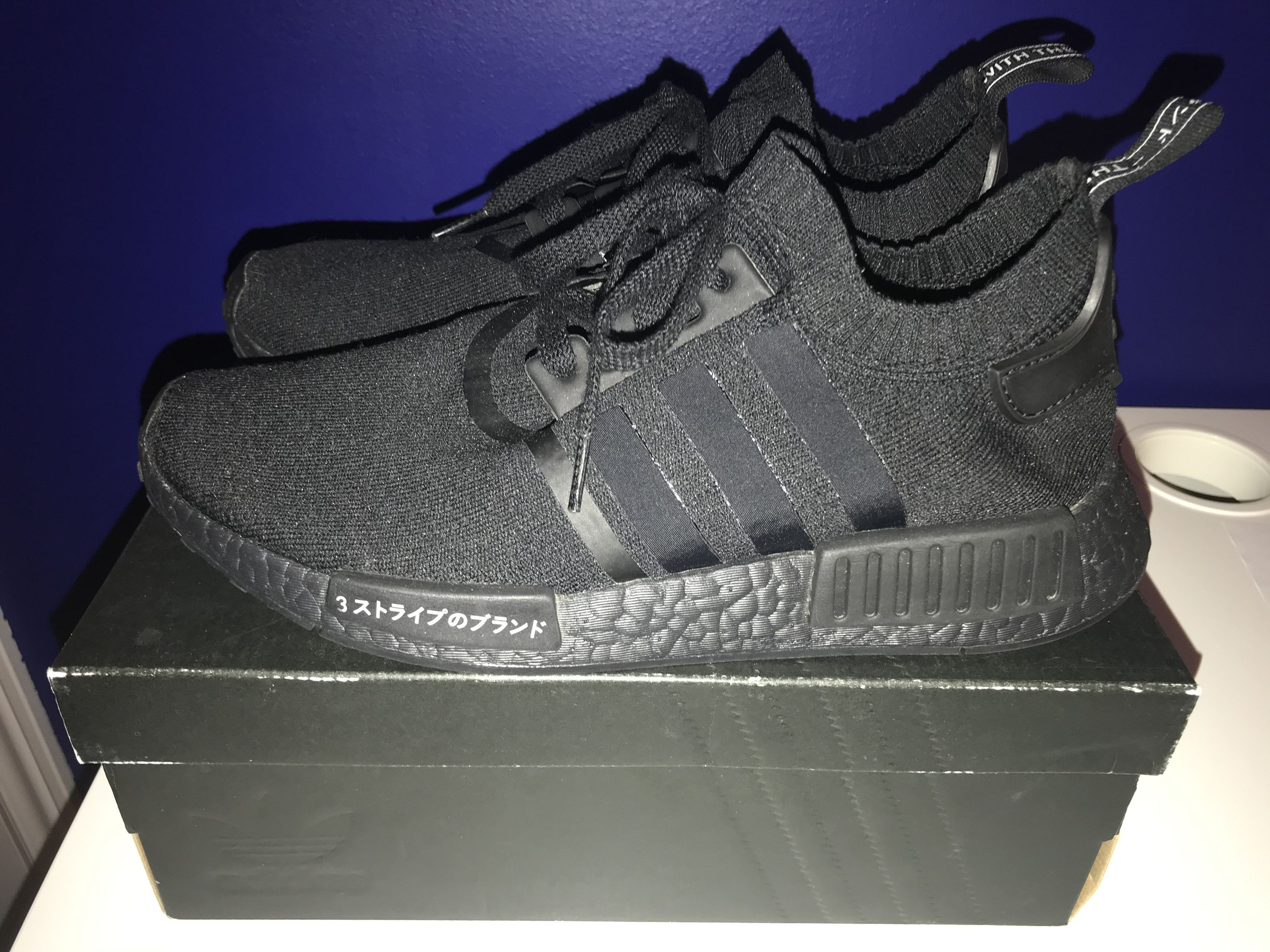 Adidas NMD_R1 Primeknit Japan Triple Black Size US 9 / EU 42 - 3 Thumbnail