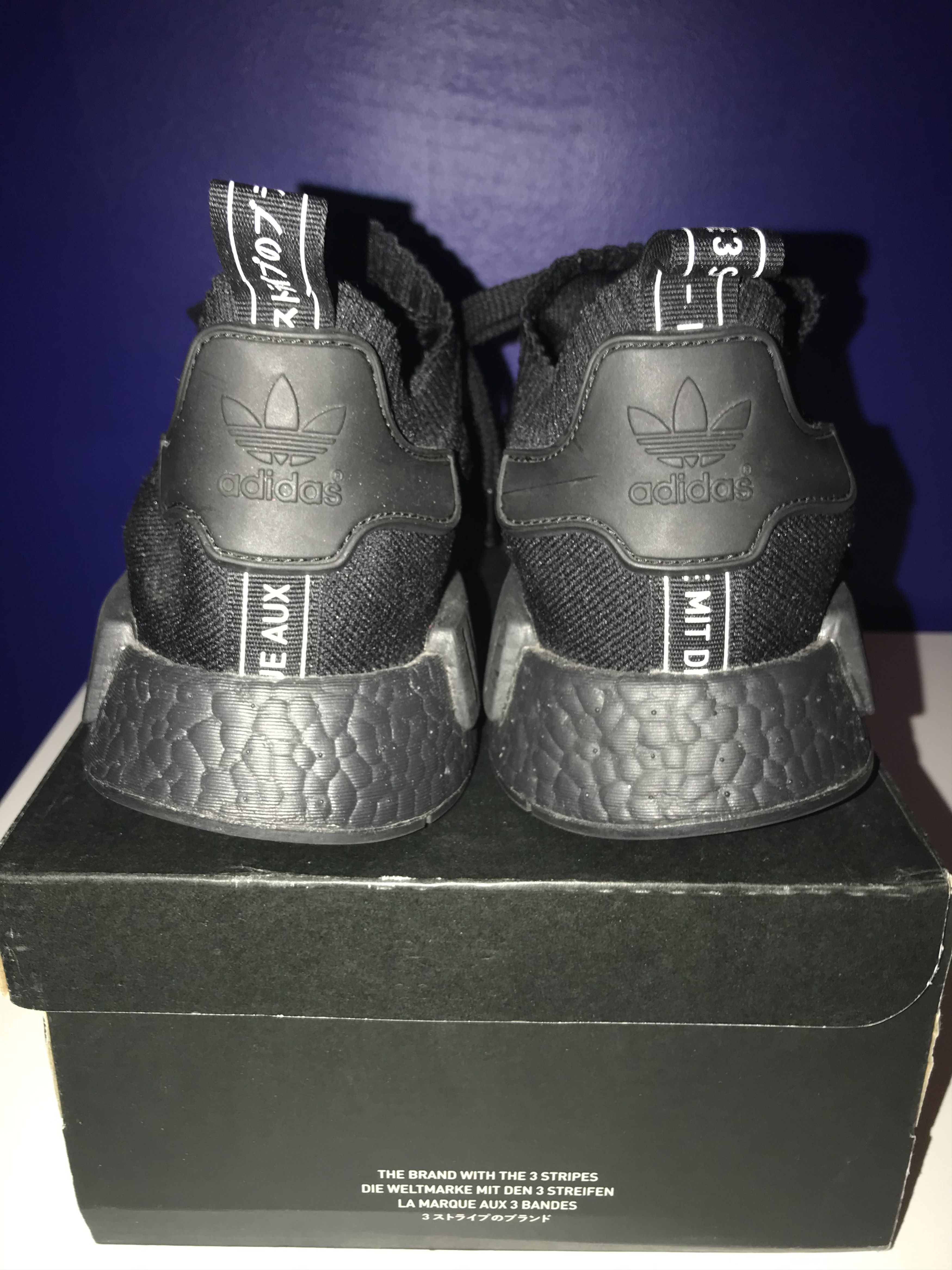 Adidas NMD_R1 Primeknit Japan Triple Black Size US 9 / EU 42 - 4 Thumbnail