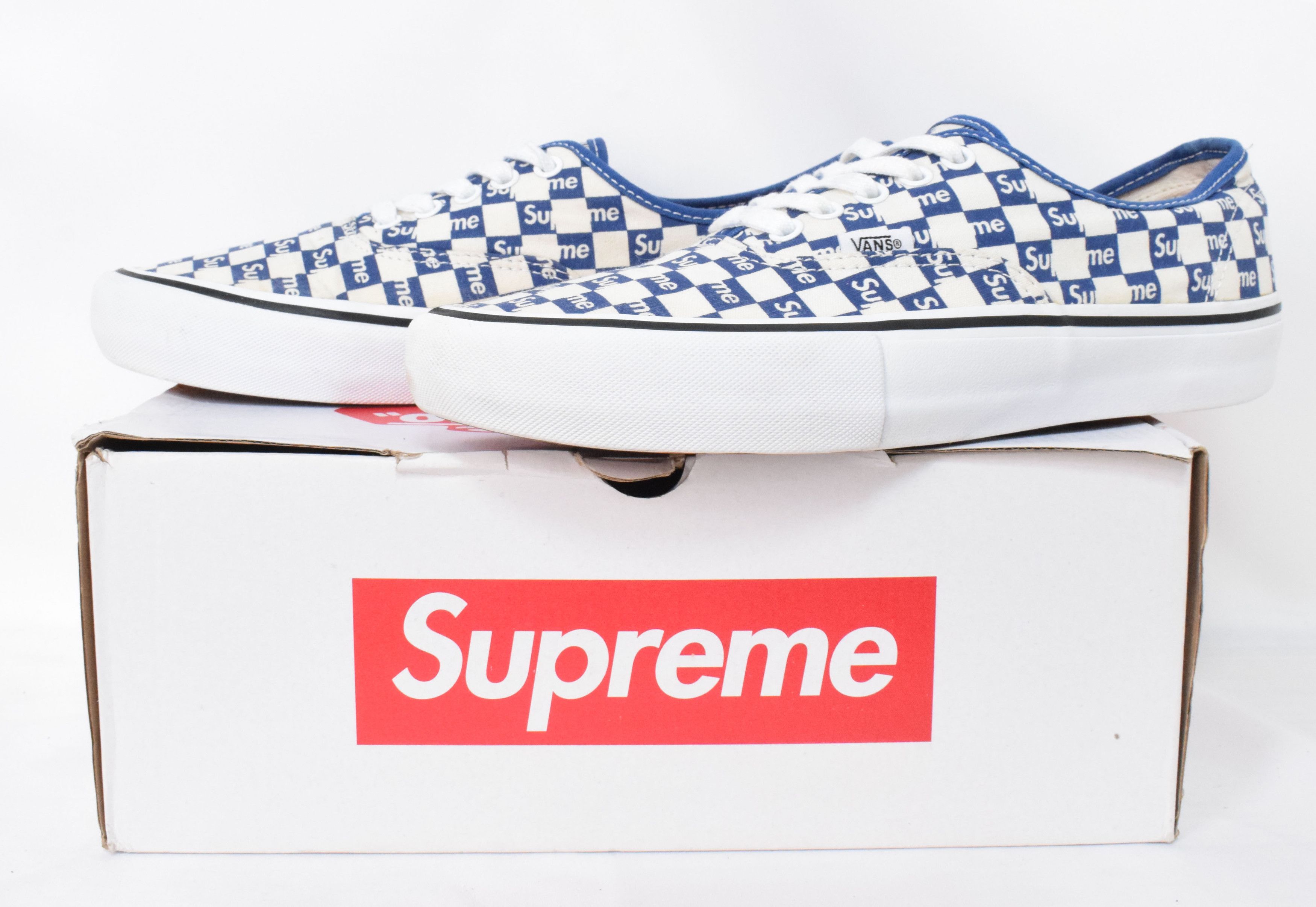 supreme VANS Authentic Pro Checkered Blue