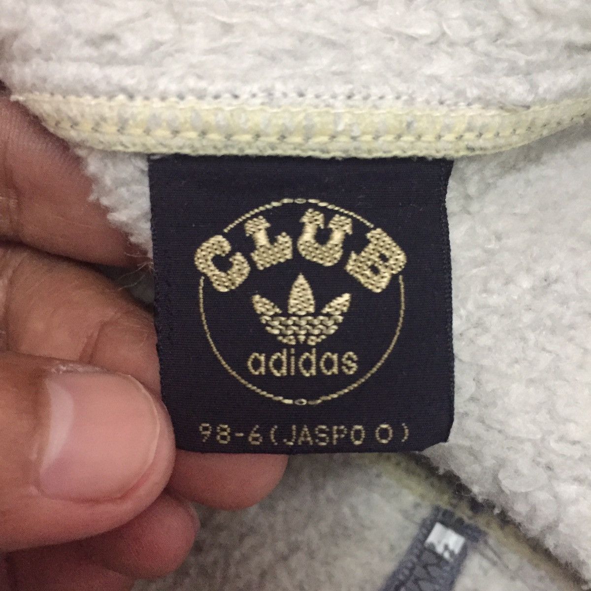 Adidas Distress Club Adidas Sweater Zipper Collar Size US L / EU 52-54 / 3 - 16 Thumbnail