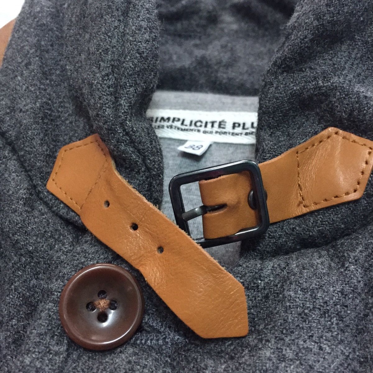Japanese Brand Simplicite Plus Vest Wool Sweater Sheep Skin Collar Lining Size US M / EU 48-50 / 2 - 11 Thumbnail