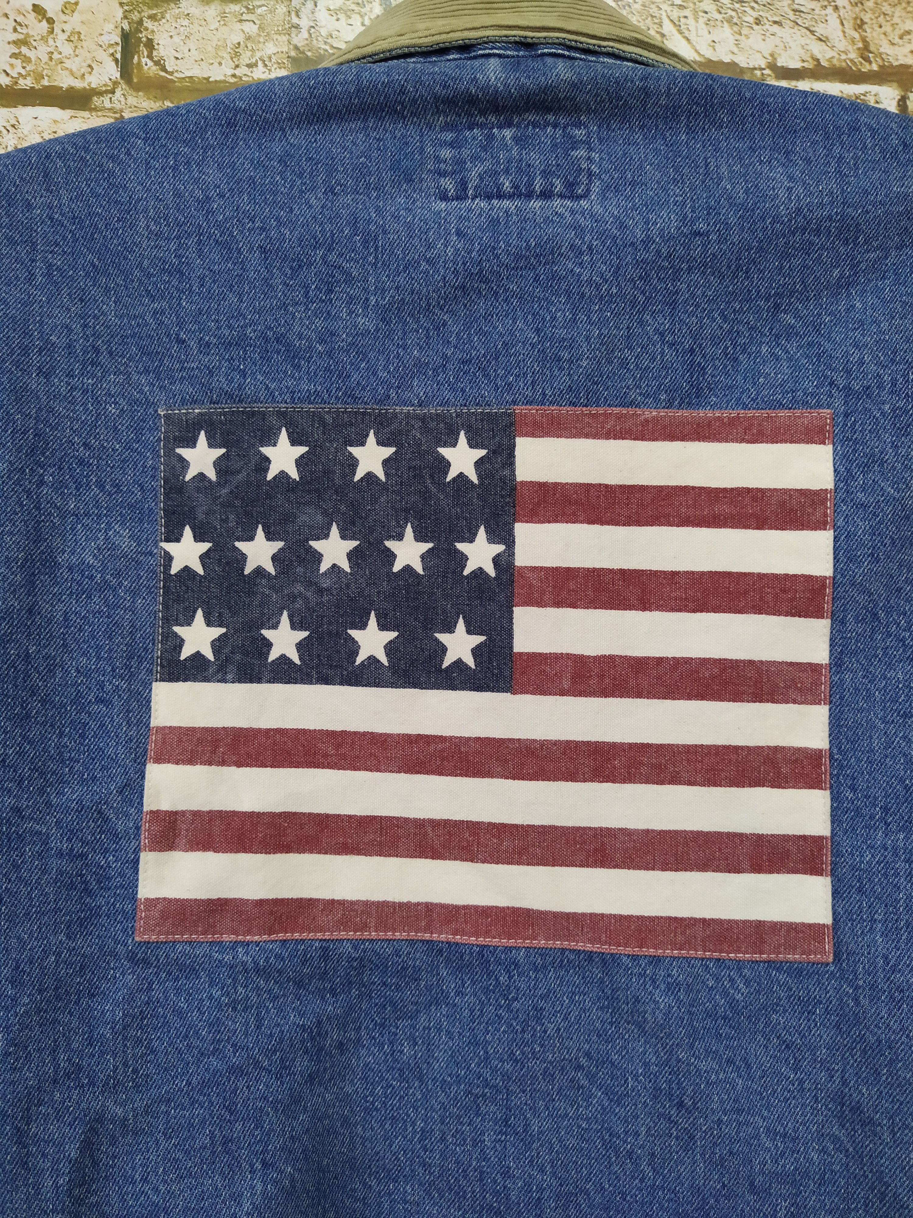Polo Ralph Lauren × Vintage 90s POLO RALPH LAUREN FLAG DENIM JACKET (B497) Size US M / EU 48-50 / 2 - 3 Thumbnail