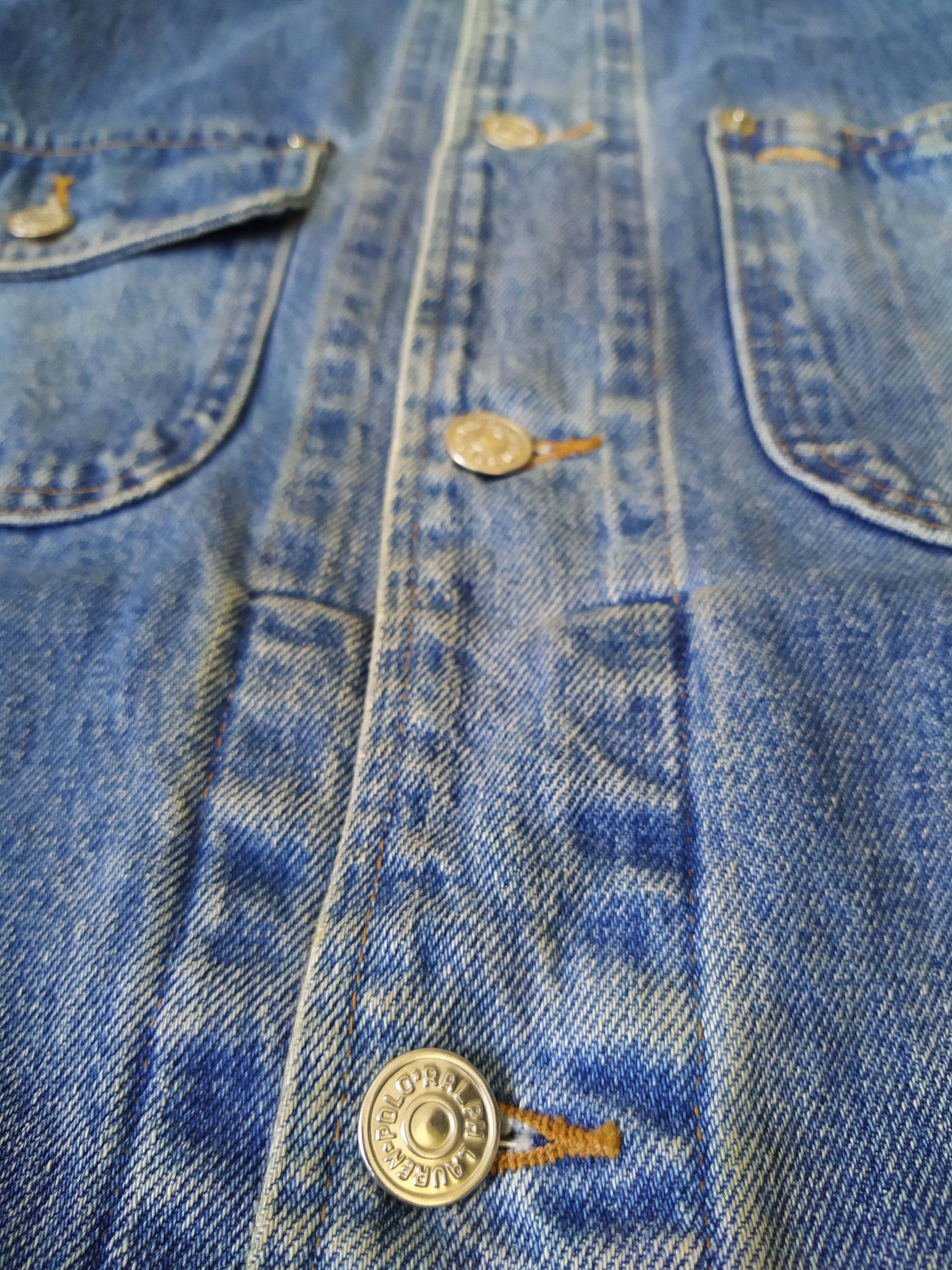 Polo Ralph Lauren × Vintage 90s POLO RALPH LAUREN FLAG DENIM JACKET (B497) Size US M / EU 48-50 / 2 - 5 Thumbnail