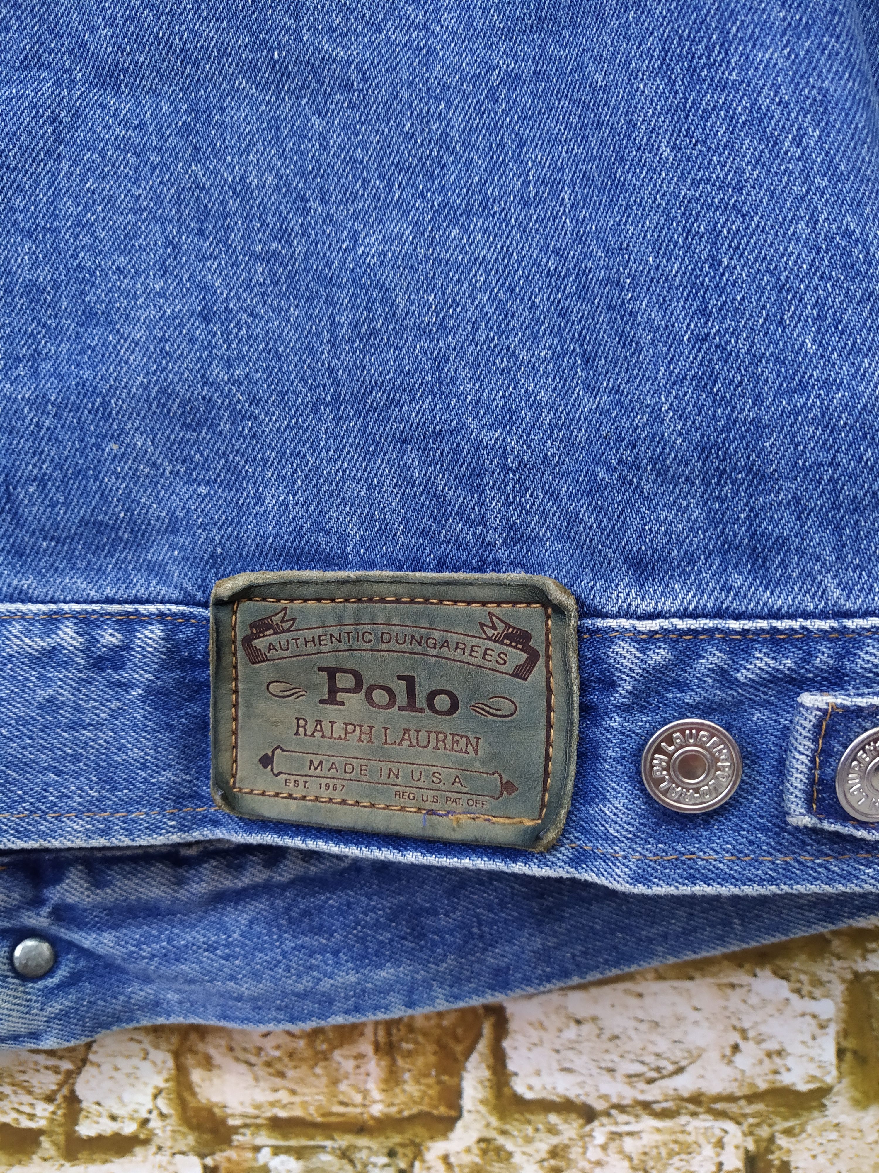 Polo Ralph Lauren × Vintage 90s POLO RALPH LAUREN FLAG DENIM JACKET (B497) Size US M / EU 48-50 / 2 - 4 Thumbnail