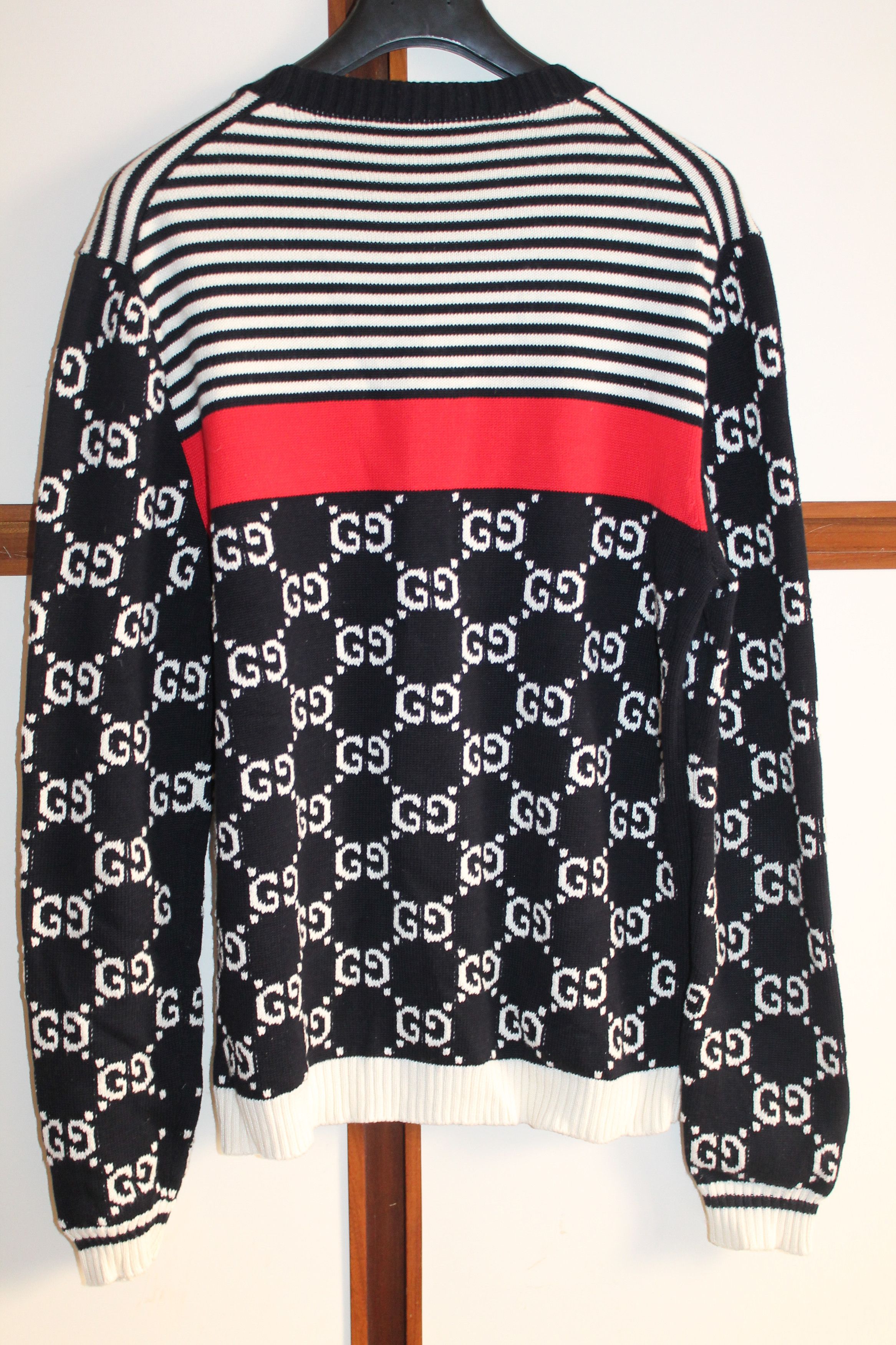 Gucci GUCCI GG AND STRIPES KNIT SWEATER Size US M / EU 48-50 / 2 - 3 Thumbnail