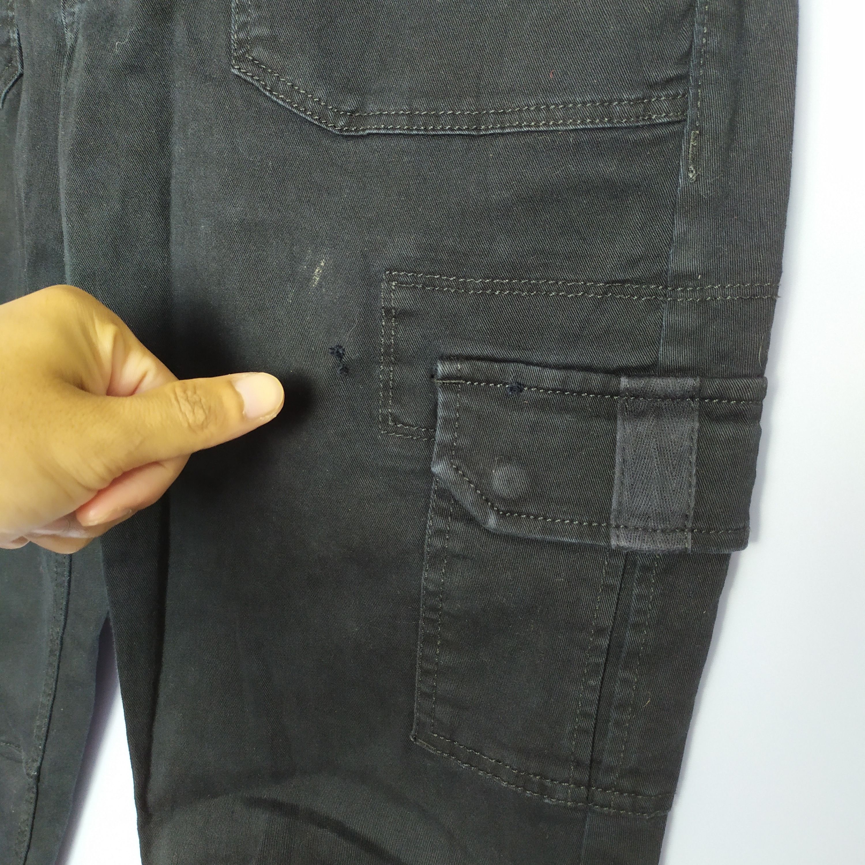 Express Express Black Cargo Pants Multipocket Utility Pant Size US 33 - 6 Thumbnail
