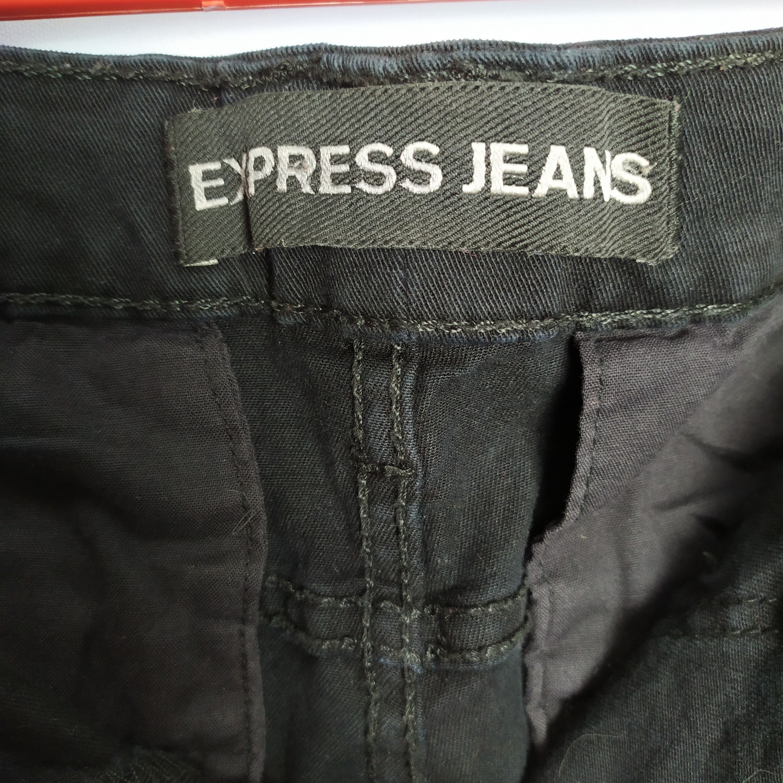 Express Express Black Cargo Pants Multipocket Utility Pant Size US 33 - 11 Thumbnail
