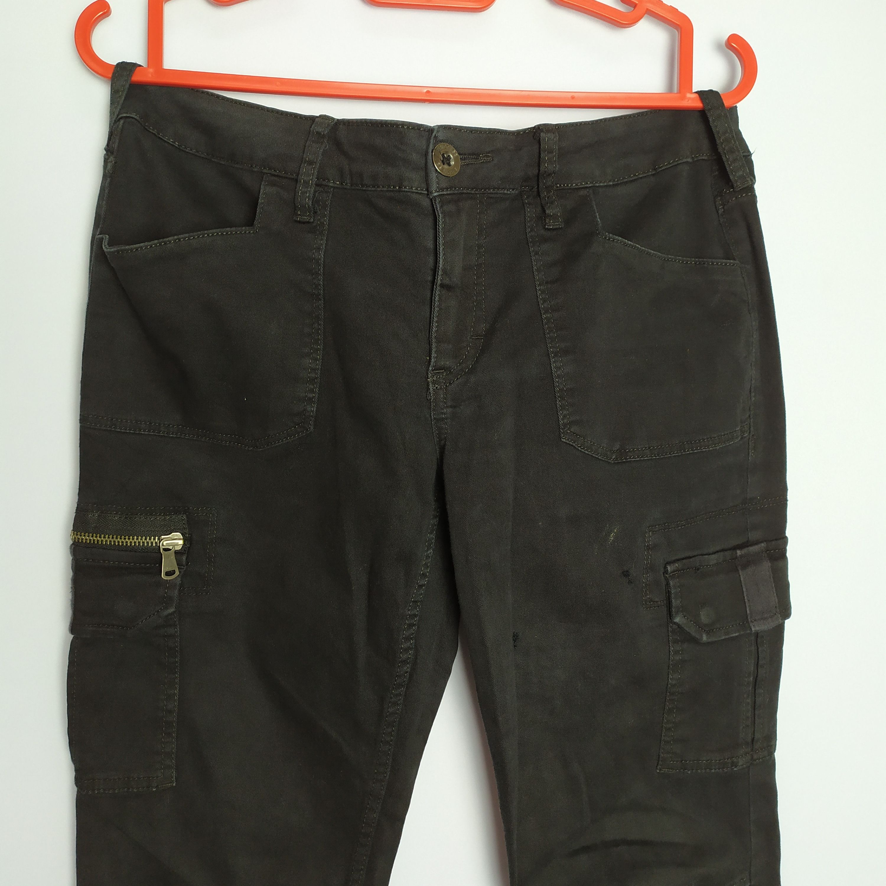 Express Express Black Cargo Pants Multipocket Utility Pant Size US 33 - 2 Thumbnail