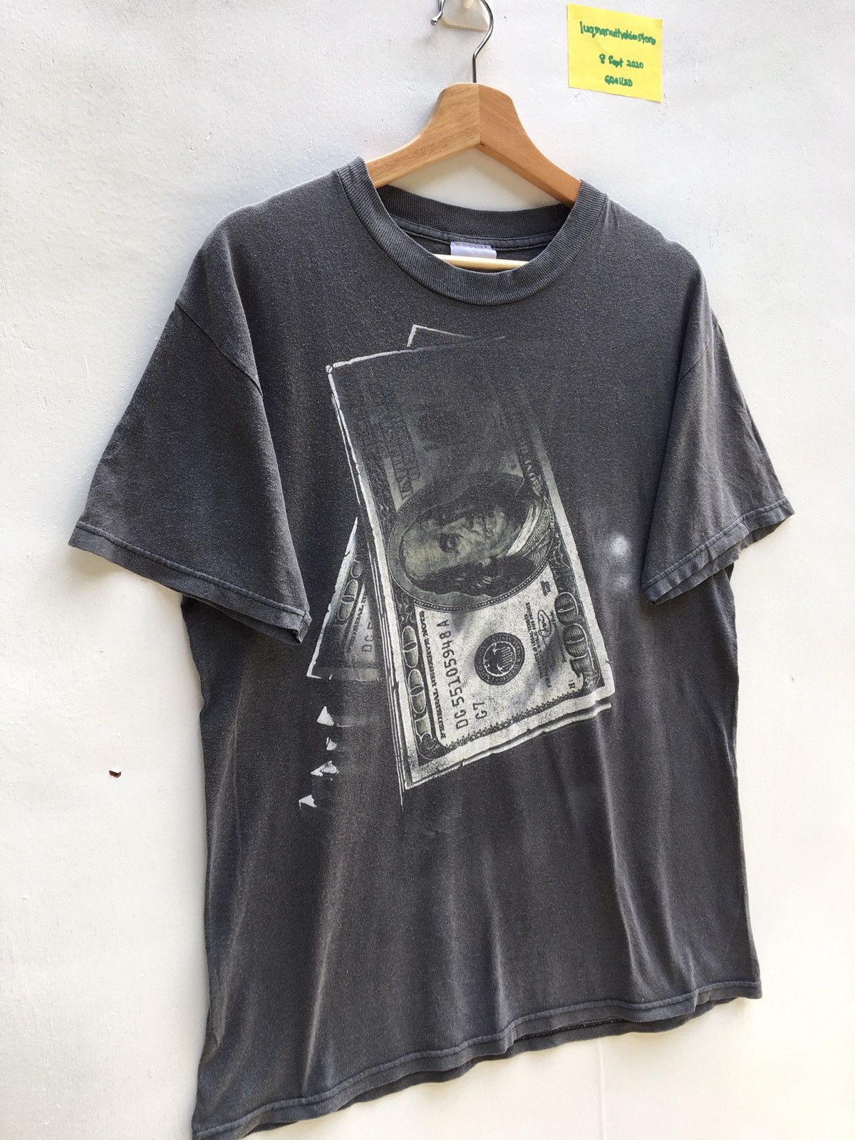 Vintage Vintage Hundred Dollar Bill Benjamin Franklin US Dollars tee Size US L / EU 52-54 / 3 - 2 Thumbnail