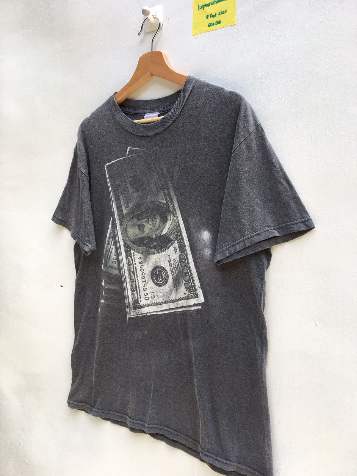 Vintage Vintage Hundred Dollar Bill Benjamin Franklin US Dollars tee Size US L / EU 52-54 / 3 - 3 Thumbnail