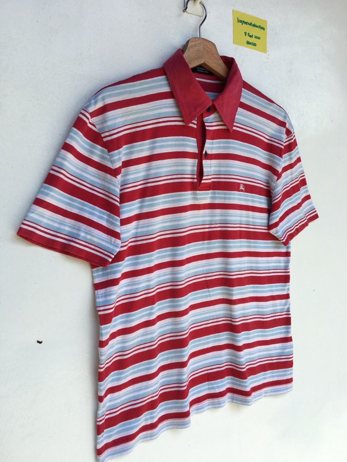 Burberry Burberry black label classic pattern polo red stripes Size US M / EU 48-50 / 2 - 2 Thumbnail