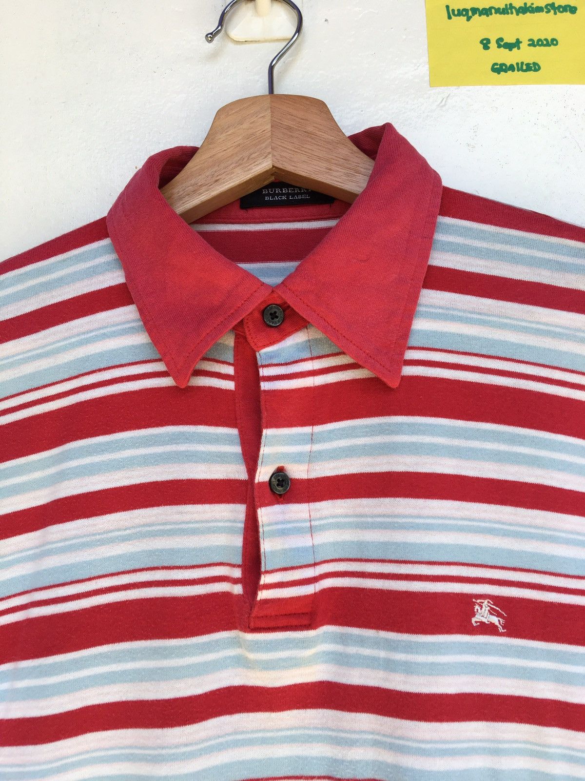 Burberry Burberry black label classic pattern polo red stripes Size US M / EU 48-50 / 2 - 5 Thumbnail