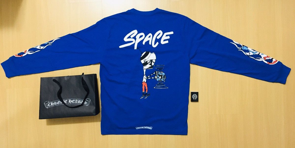 Chrome Hearts Matty Boy Space L/S T-Shirt Blue Men's - US
