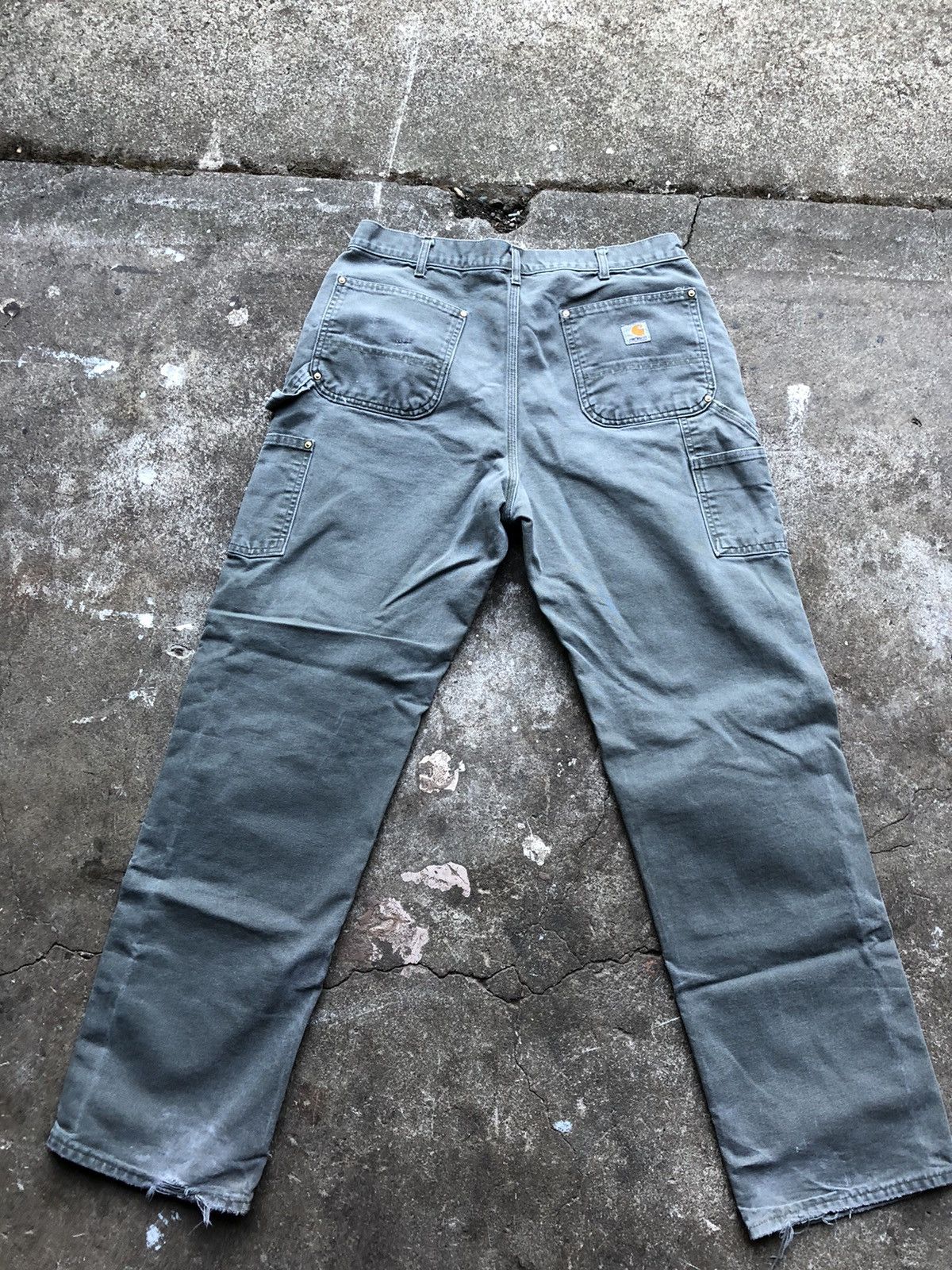 Carhartt Double Knee Work Pants Faded Distressed 36x34