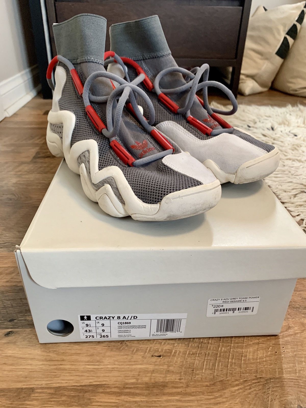 Adidas Crazy 8 Adv Grey Grailed