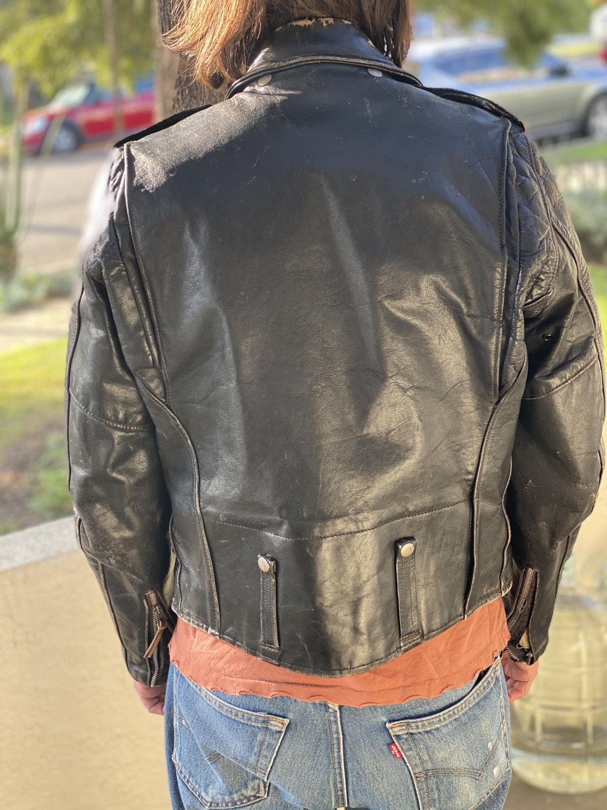 Harley Davidson × Vintage 40’s BIKER JACKET VINTAGE LEATHER Size US XS / EU 42 / 0 - 5 Thumbnail