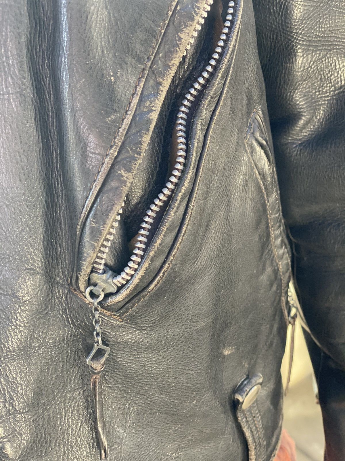 Harley Davidson × Vintage 40’s BIKER JACKET VINTAGE LEATHER Size US XS / EU 42 / 0 - 3 Thumbnail