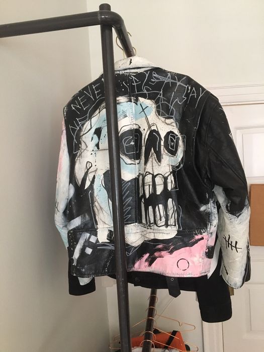 For those who sin Lil Peep Never Say Die Leather Jacket | Grailed