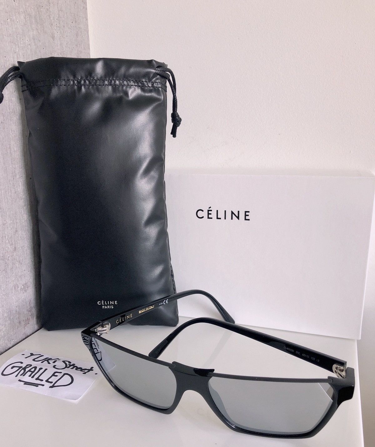 Celine Sunglasses with soft case CELINE EYEWEAR Triomphe oval-frame acetate sunglasses | NET  main image 3