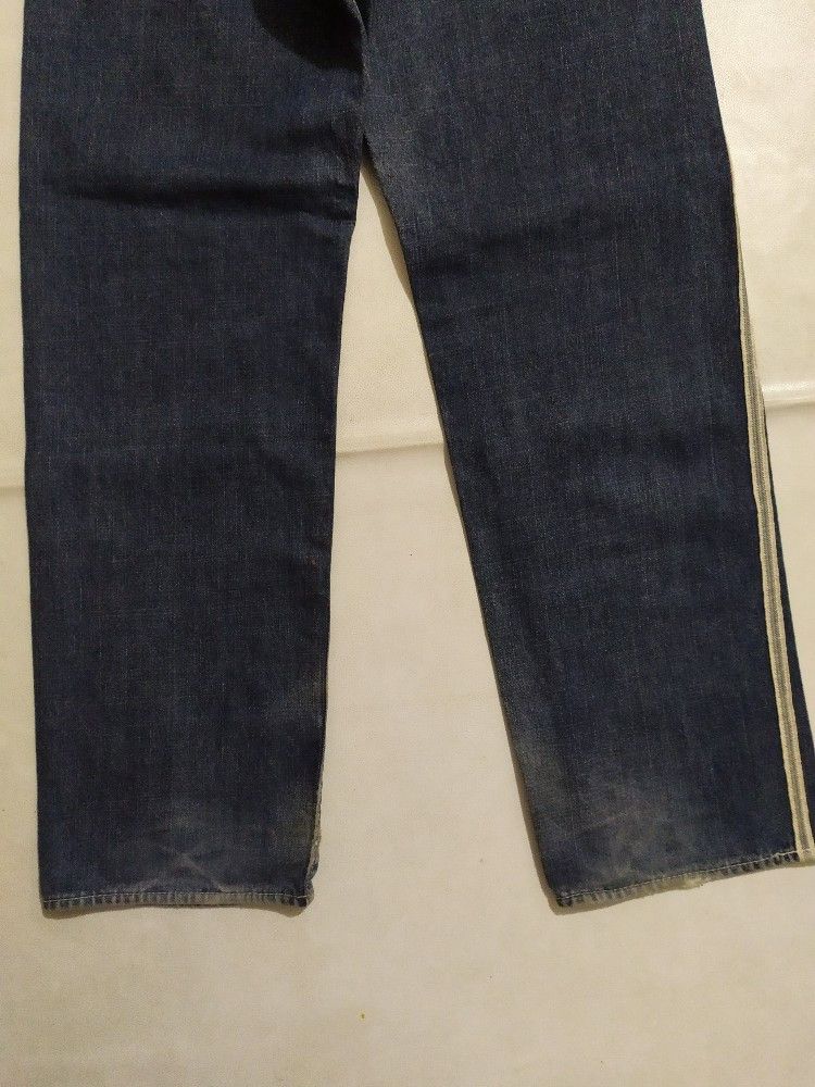 Evisu Rare!!! Evisu Reversible Denim Jeans Embroidery Logo Size US 34 / EU 50 - 3 Thumbnail