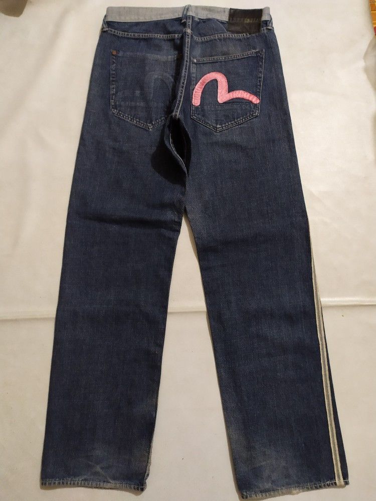 Evisu Rare!!! Evisu Reversible Denim Jeans Embroidery Logo Size US 34 / EU 50 - 1 Thumbnail