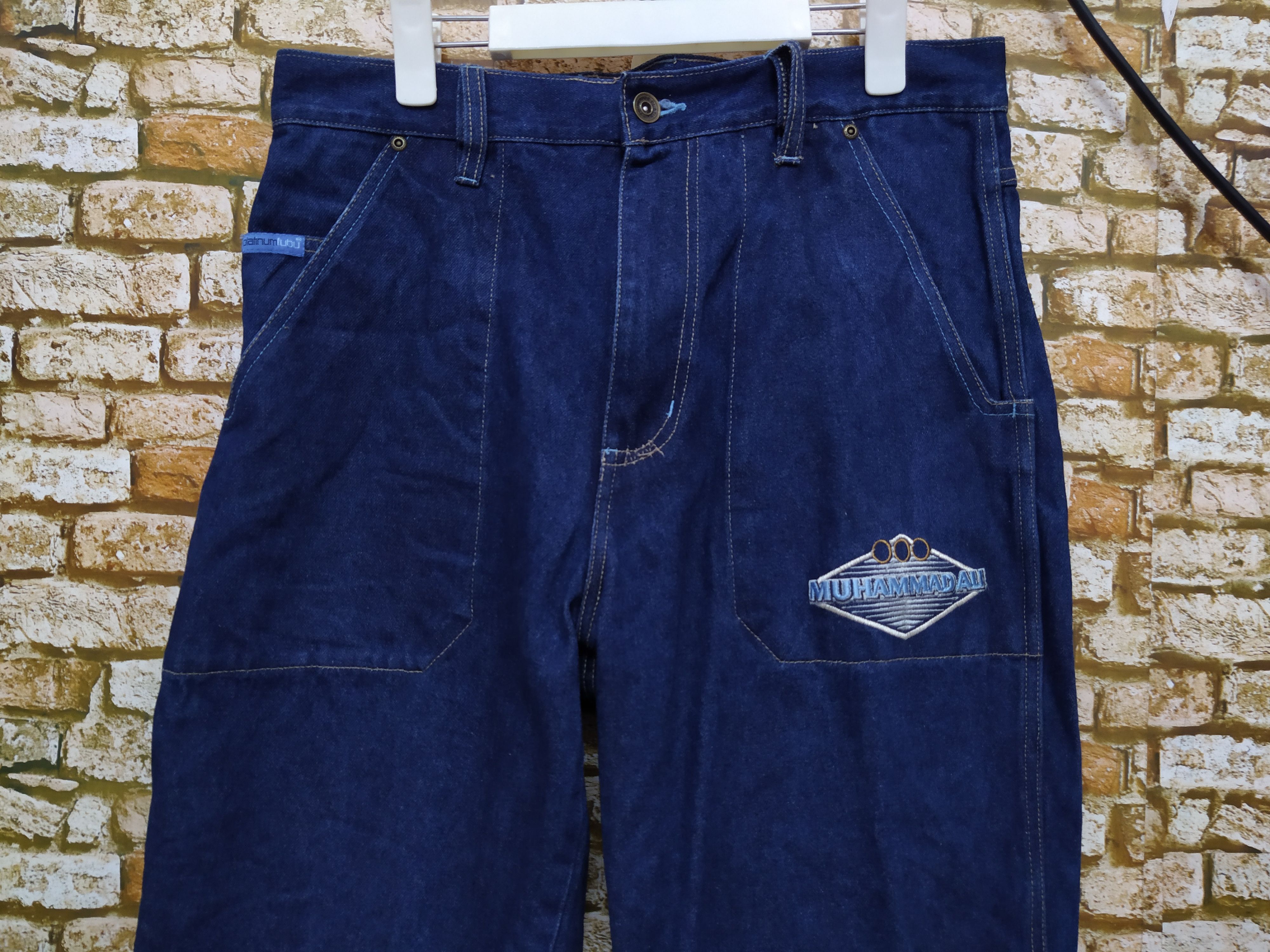 Fubu × Vintage 90s PLATINUM FUBU FEAT. LEGENDARY ALI DENIM (B503) Size US 34 / EU 50 - 4 Thumbnail